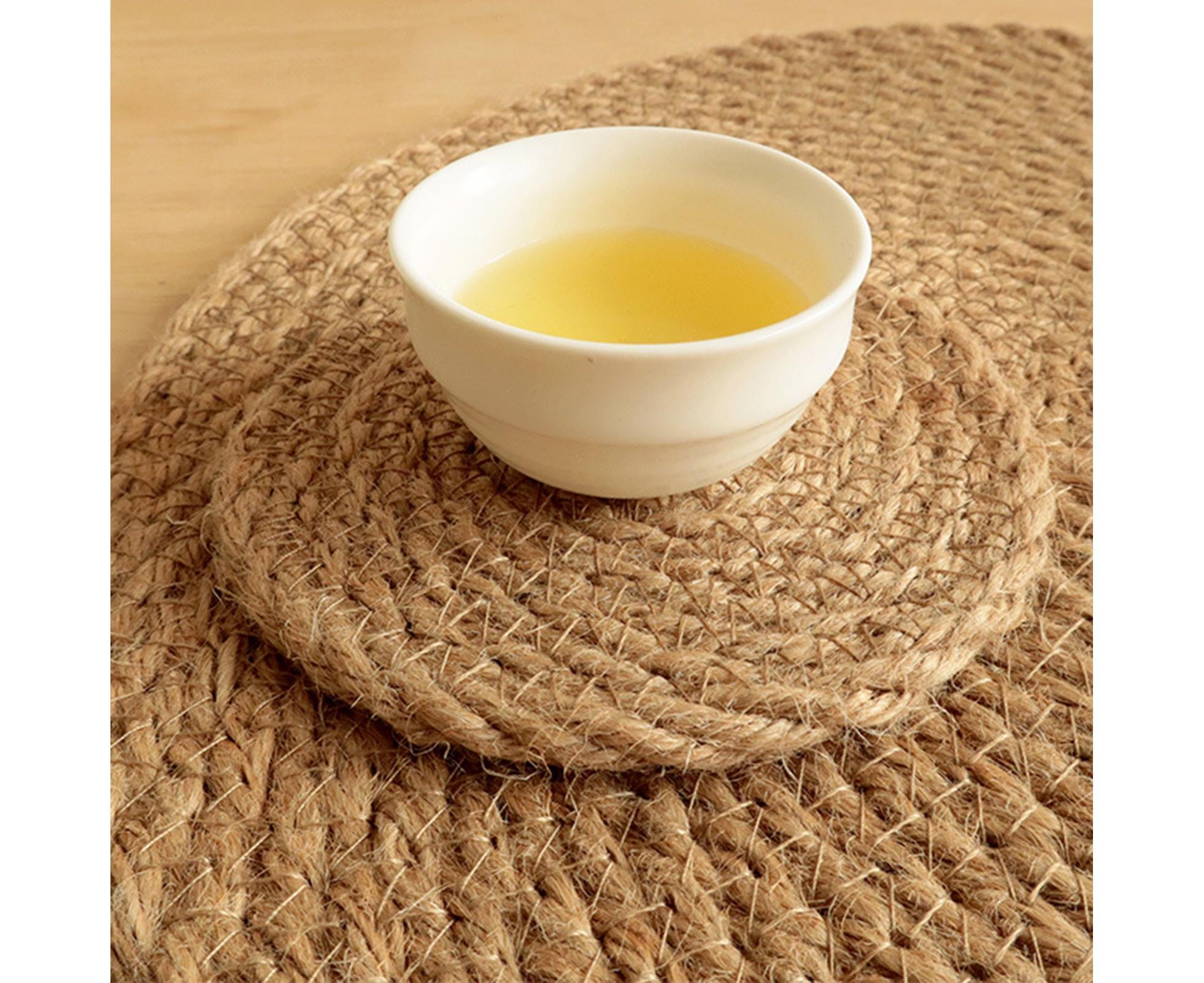 Elegant Good Woven Placemat Eco-friendly Fine Texture Straw Dinner Mat for Home-30cm