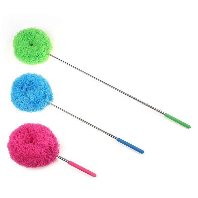 6-Pack, Telescopic Microfiber Duster with Extendable Handle, for High Ceiling & Fan Cleaning - Gray