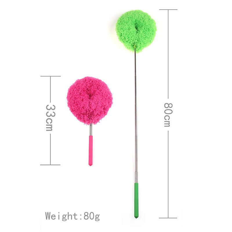 6-Pack, Telescopic Microfiber Duster with Extendable Handle, for High Ceiling & Fan Cleaning - Gray