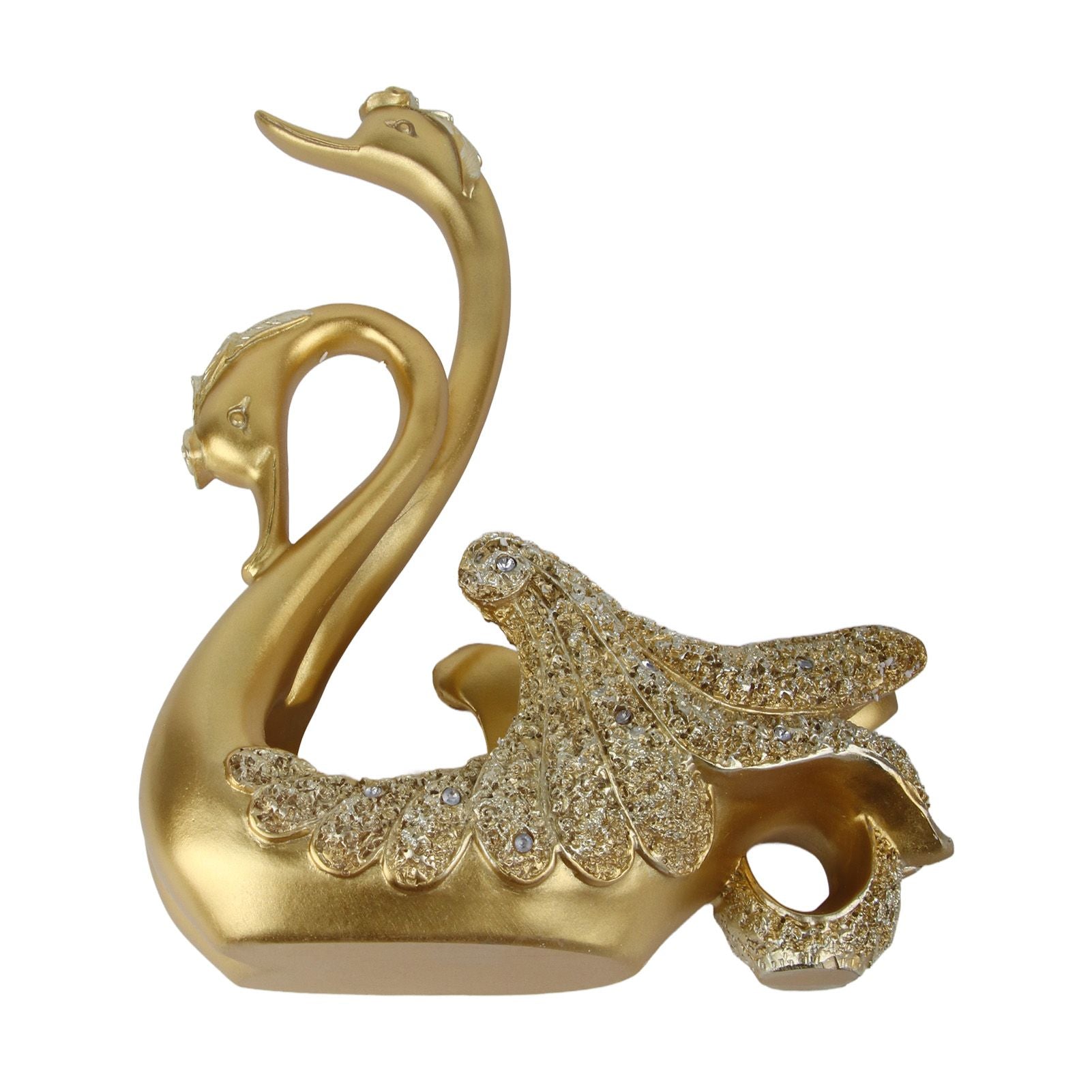 Luxury Swan Wine Rack Innovative Desktop Wine Cabinet Decorative Ornaments for Living Room Office Gold