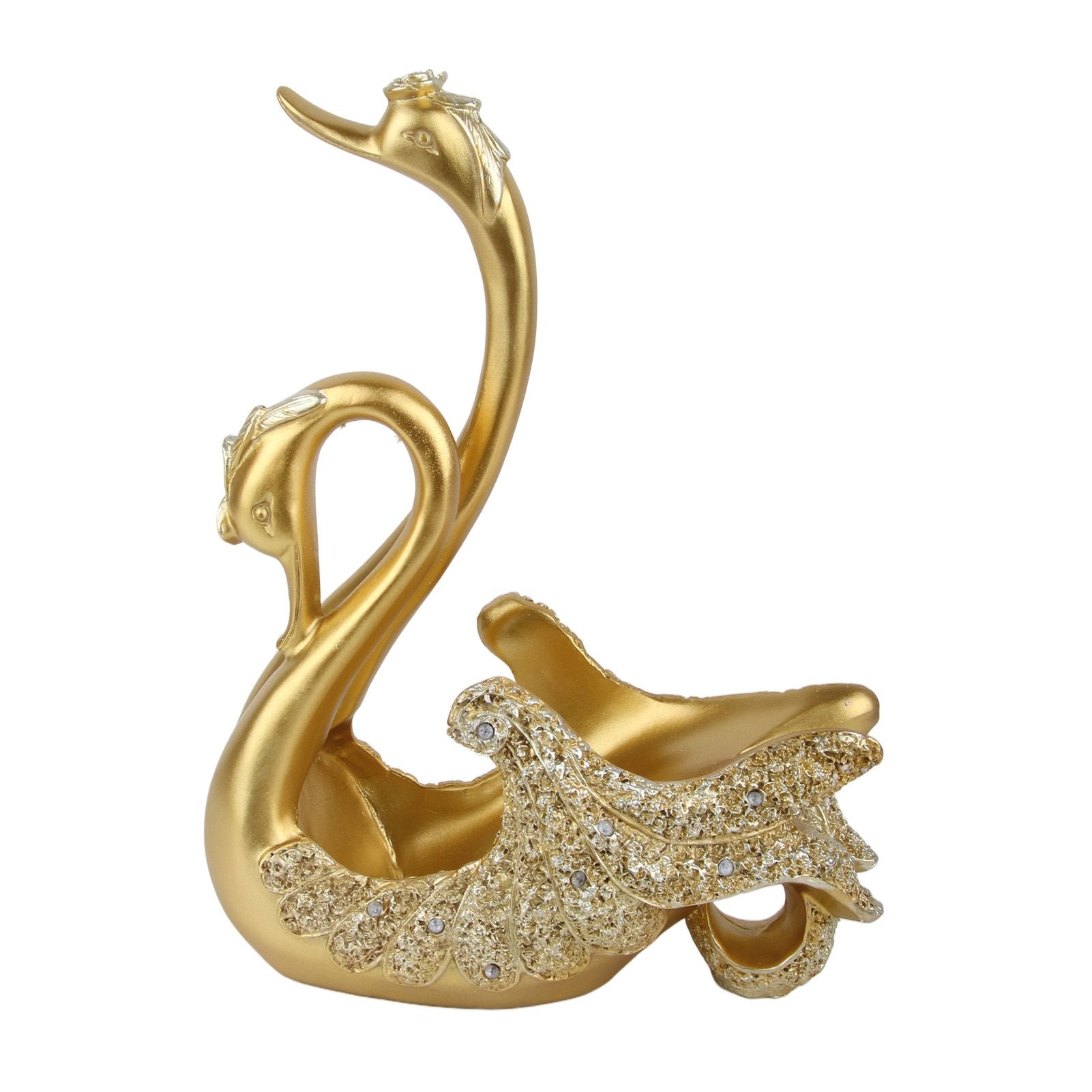 Luxury Swan Wine Rack Innovative Desktop Wine Cabinet Decorative Ornaments for Living Room Office Gold
