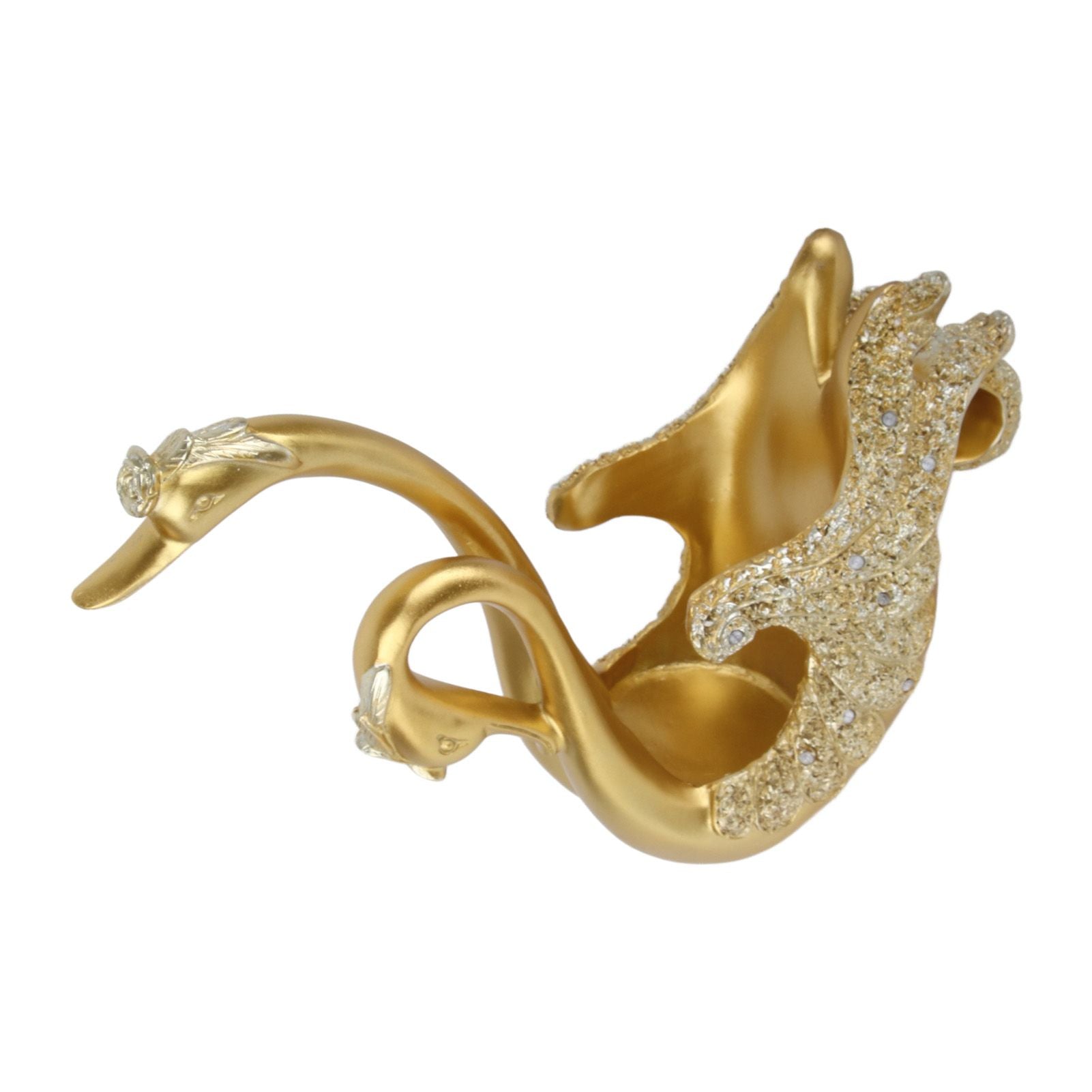 Luxury Swan Wine Rack Innovative Desktop Wine Cabinet Decorative Ornaments for Living Room Office Gold