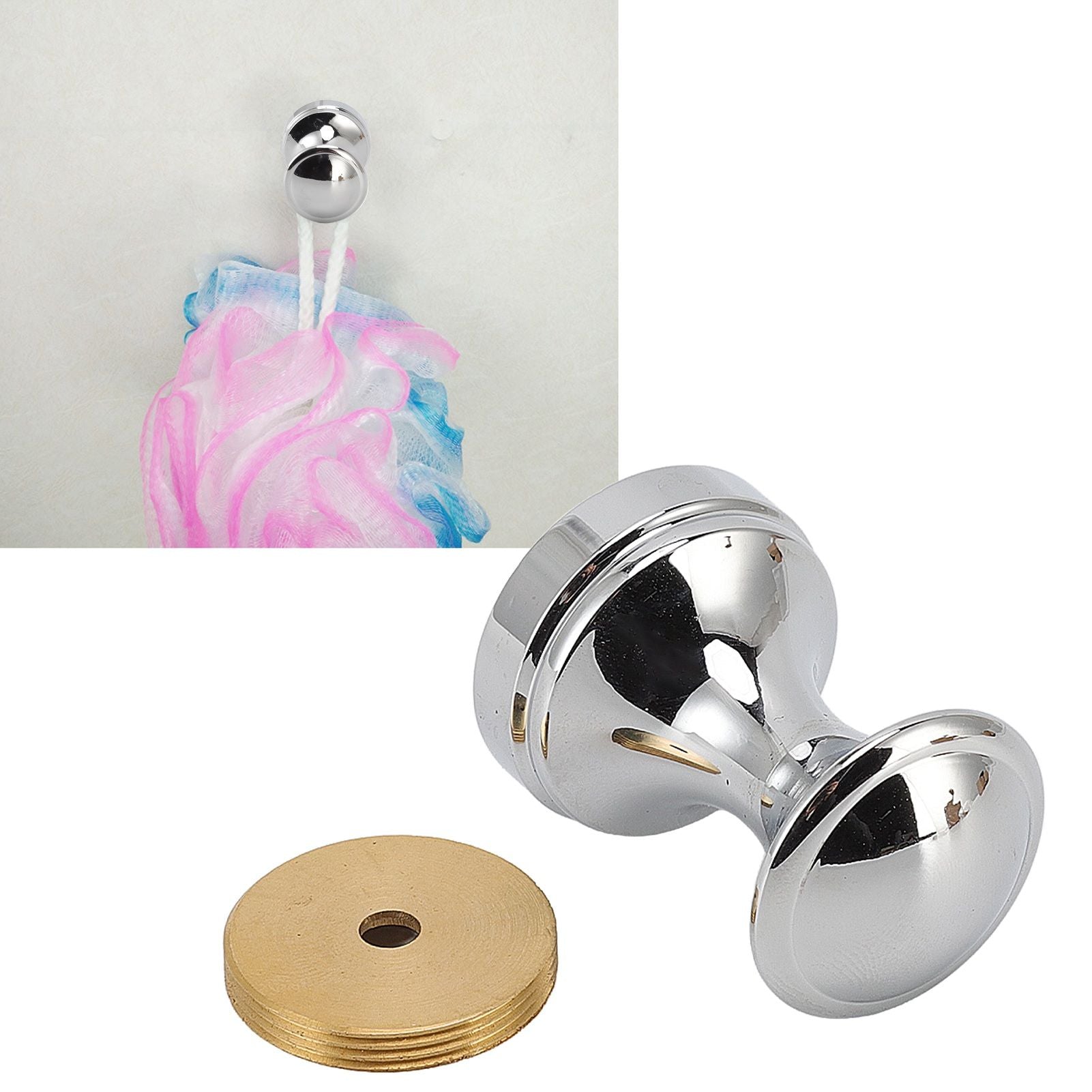 Robe Hook Simple Beautiful Copper Single Wall Hooks Clothes Hook for Bathrooms Barber Stores Plating Color