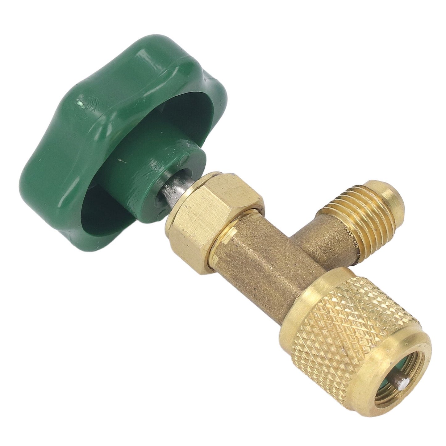 Air Conditioning Refrigerant Valve Copper ABS Leak Proof 1/4in SAE Refrigerant Tank Valve for Replacement