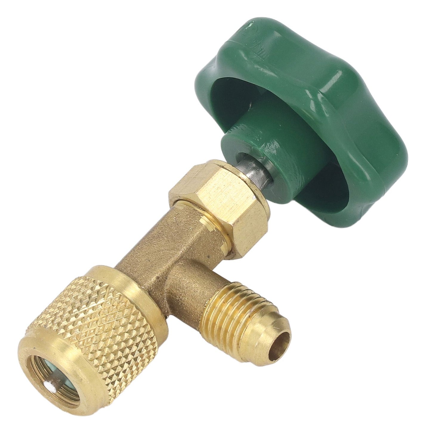 Air Conditioning Refrigerant Valve Copper ABS Leak Proof 1/4in SAE Refrigerant Tank Valve for Replacement