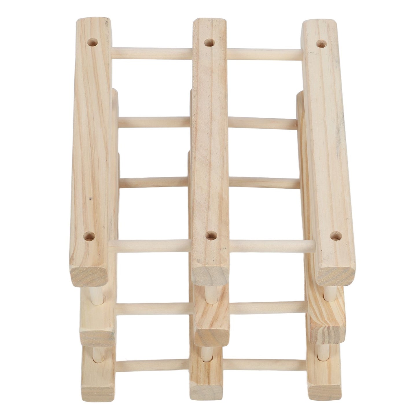 Wine Rack Wood Stackable Modular Wine Rack Wine Holder Free Standing For Kitchen Bar Countertop 6 Bottle