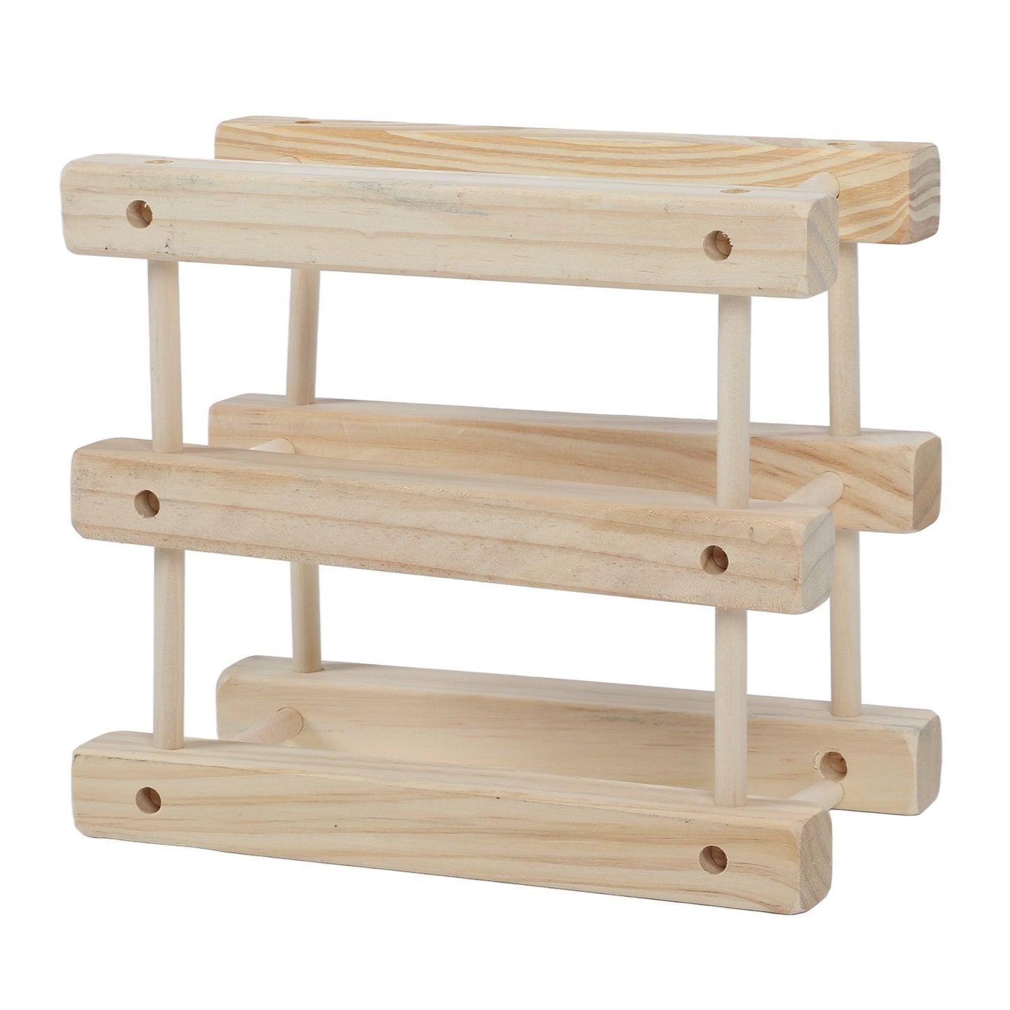 Wine Rack Wood Stackable Modular Wine Rack Wine Holder Free Standing For Kitchen Bar Countertop 6 Bottle