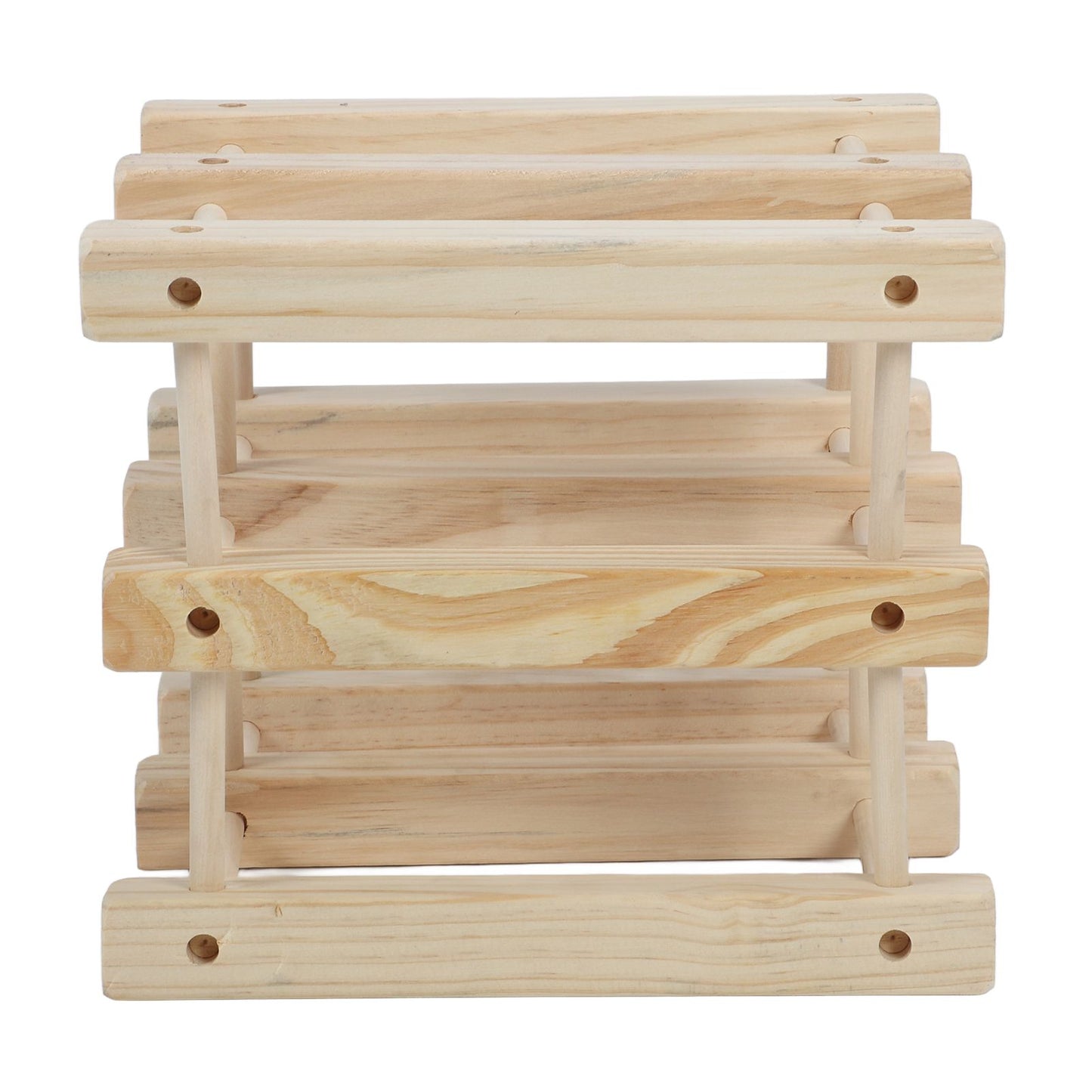 Wine Rack Wood Stackable Modular Wine Rack Wine Holder Free Standing For Kitchen Bar Countertop 6 Bottle