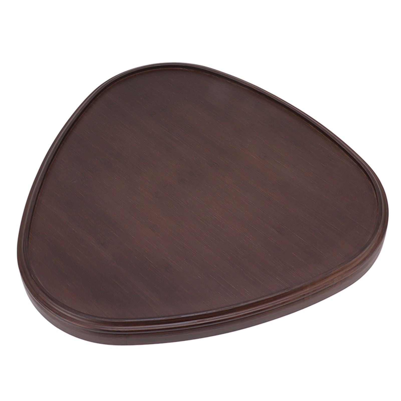 Wood Serving Tray Sturdy Bamboo Simple Elegant Triangular Multifunction Wooden Tea Tray for Cafe Office Dining Table Small