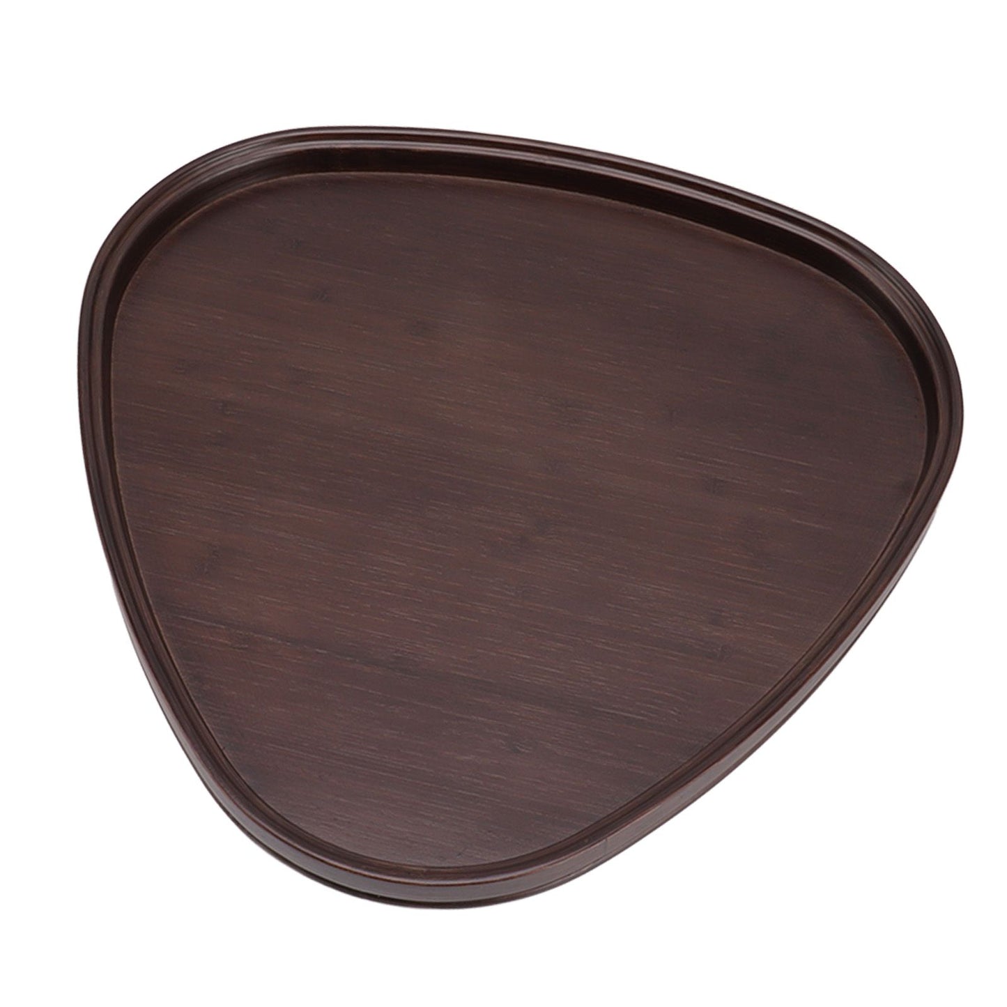 Wood Serving Tray Sturdy Bamboo Simple Elegant Triangular Multifunction Wooden Tea Tray for Cafe Office Dining Table Small