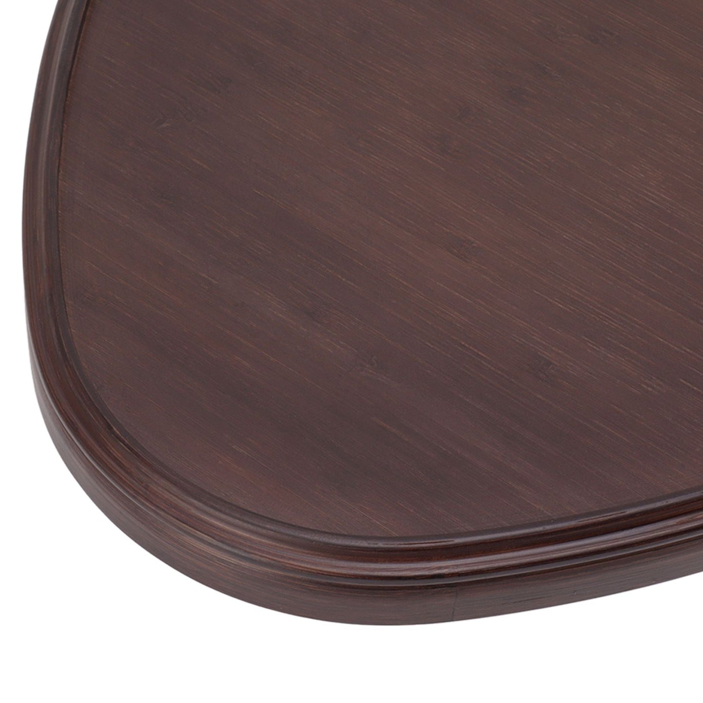Wood Serving Tray Sturdy Bamboo Simple Elegant Triangular Multifunction Wooden Tea Tray for Cafe Office Dining Table Small