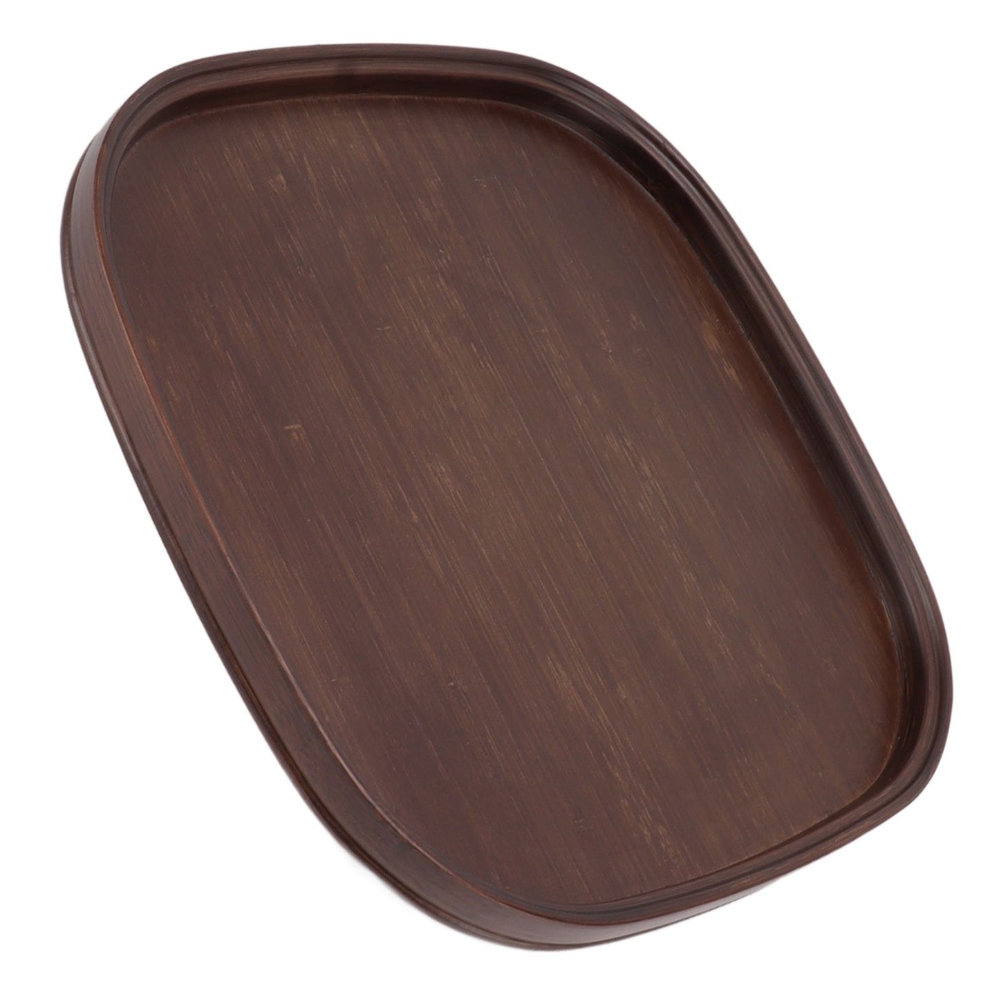 Tea Tray Bamboo Teaboard Refreshment Dried Fruit Teacup Serving Plate Walnut Wood Color L