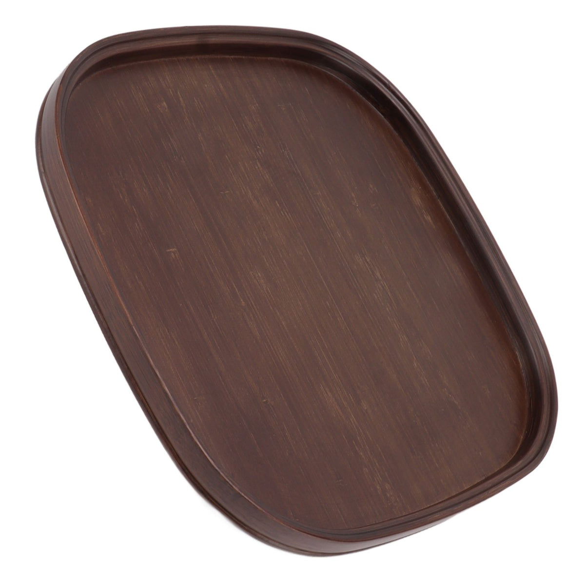 Tea Tray Bamboo Teaboard Refreshment Dried Fruit Teacup Serving Plate Walnut Wood Color L