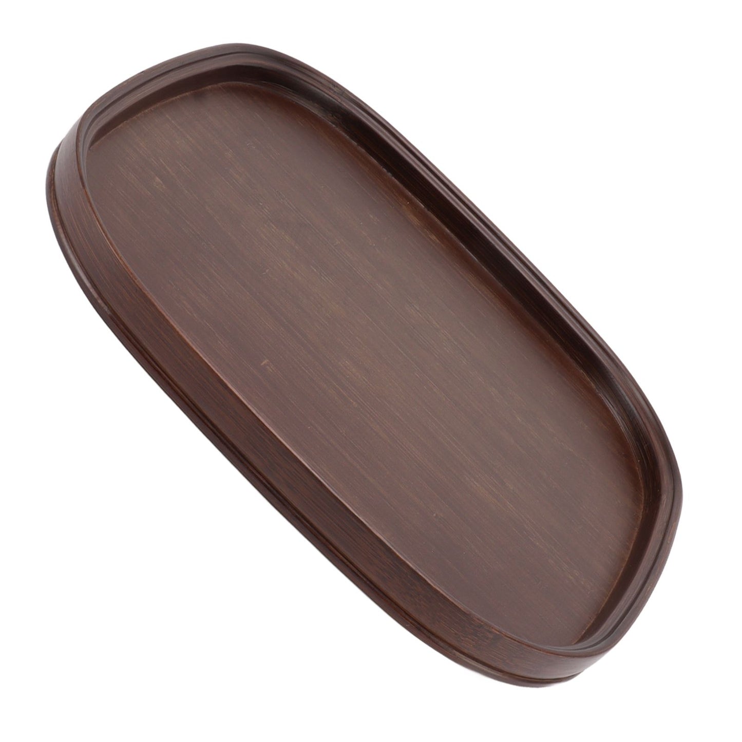 Tea Tray Bamboo Teaboard Refreshment Dried Fruit Teacup Serving Plate Walnut Wood Color L