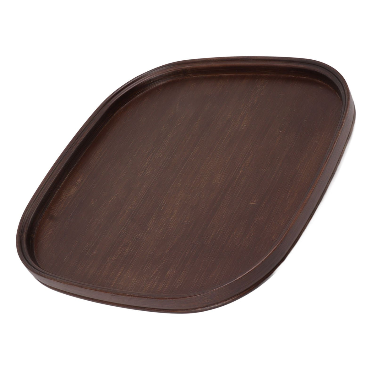 Tea Tray Bamboo Teaboard Refreshment Dried Fruit Teacup Serving Plate Walnut Wood Color L