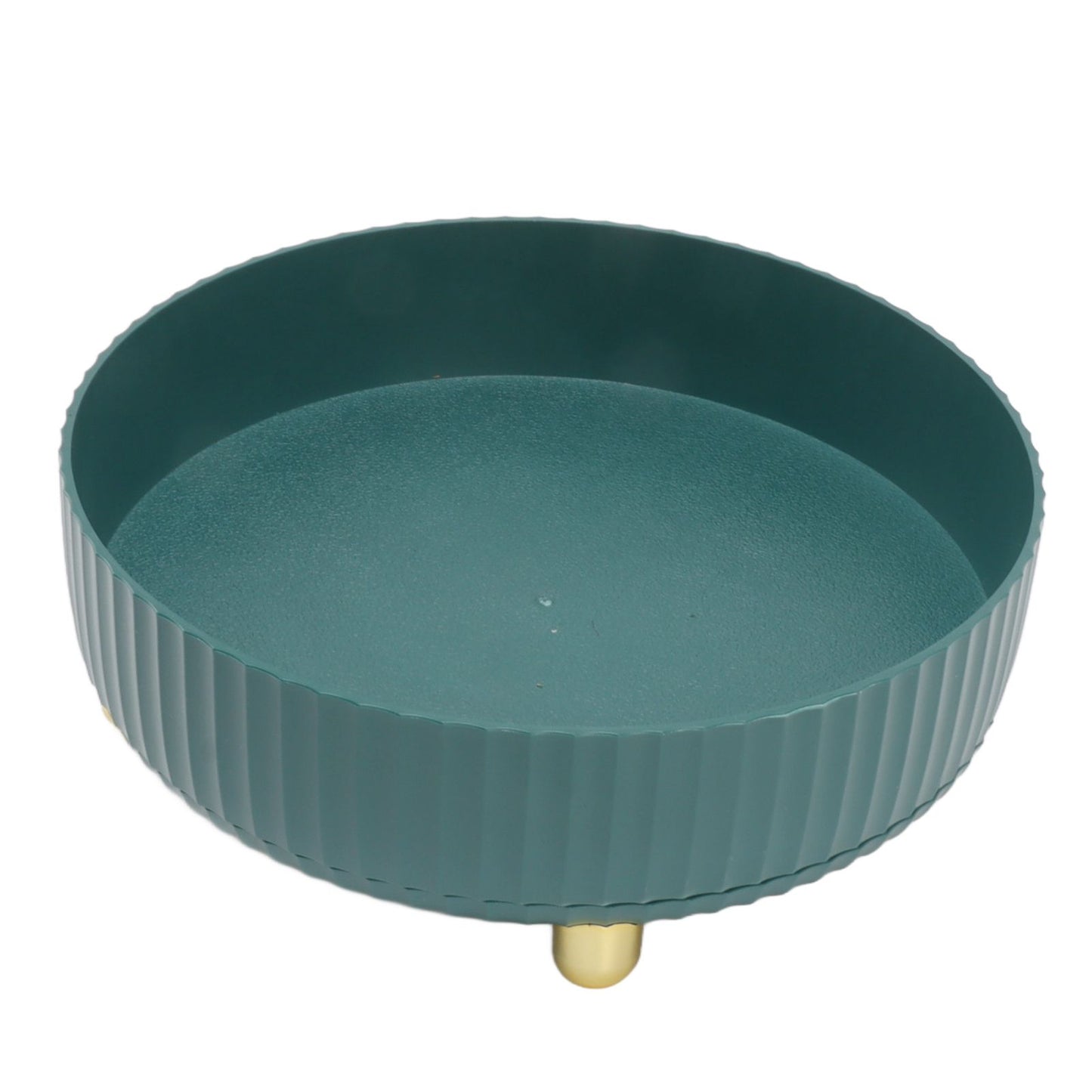 360 Degree Rotating Storage Rack Organizer Round Cosmetic Spice Rack Turntable for Kitchen Cabinet Pantry Small Green