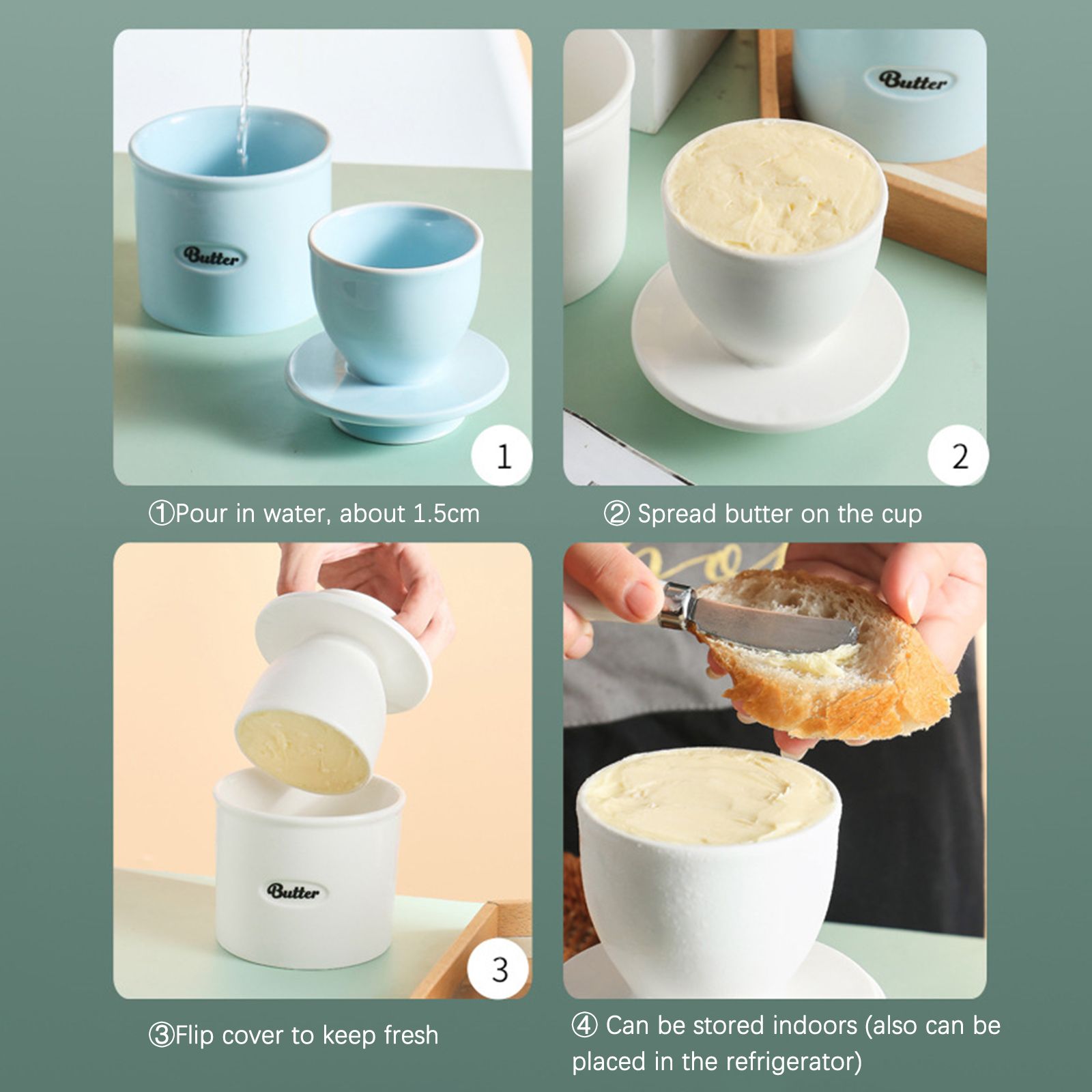 Ceramic Butter Jar Cheese Jar