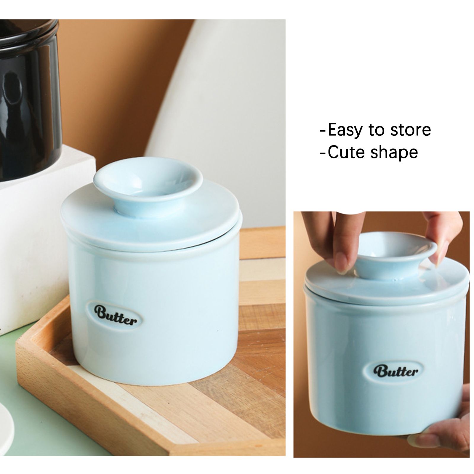 Ceramic Butter Jar Cheese Jar