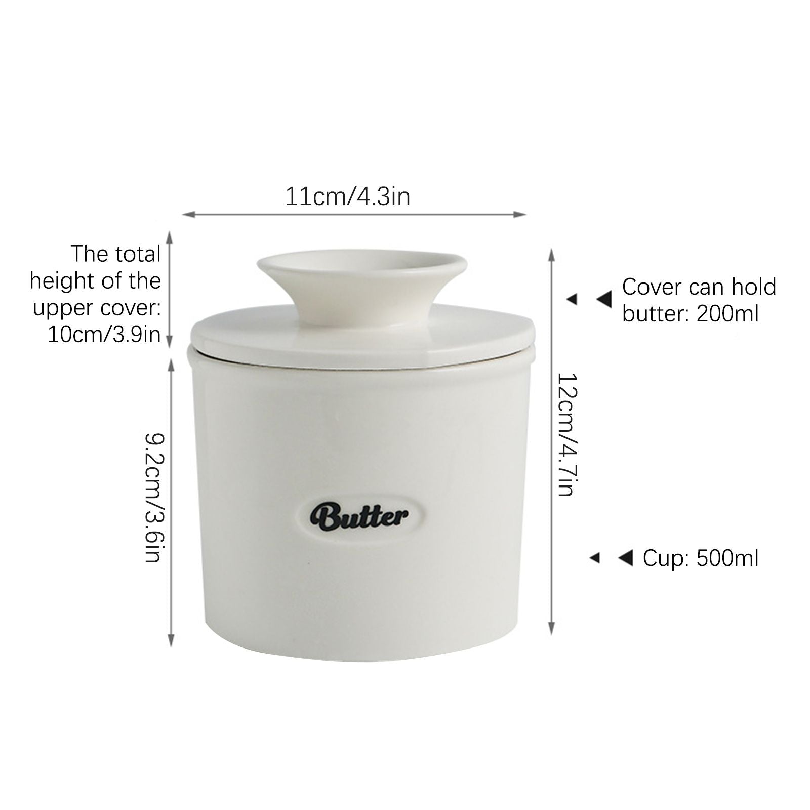 Ceramic Butter Jar Cheese Jar