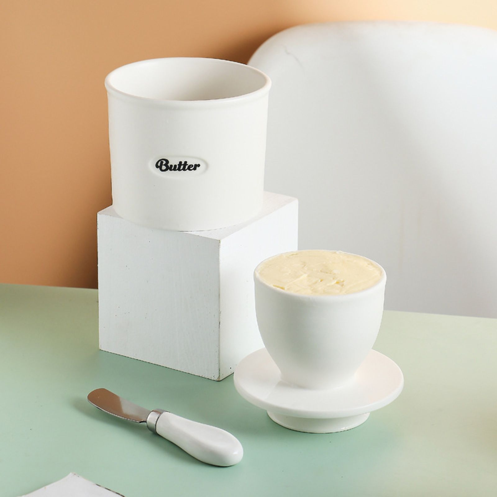 Ceramic Butter Jar Cheese Jar