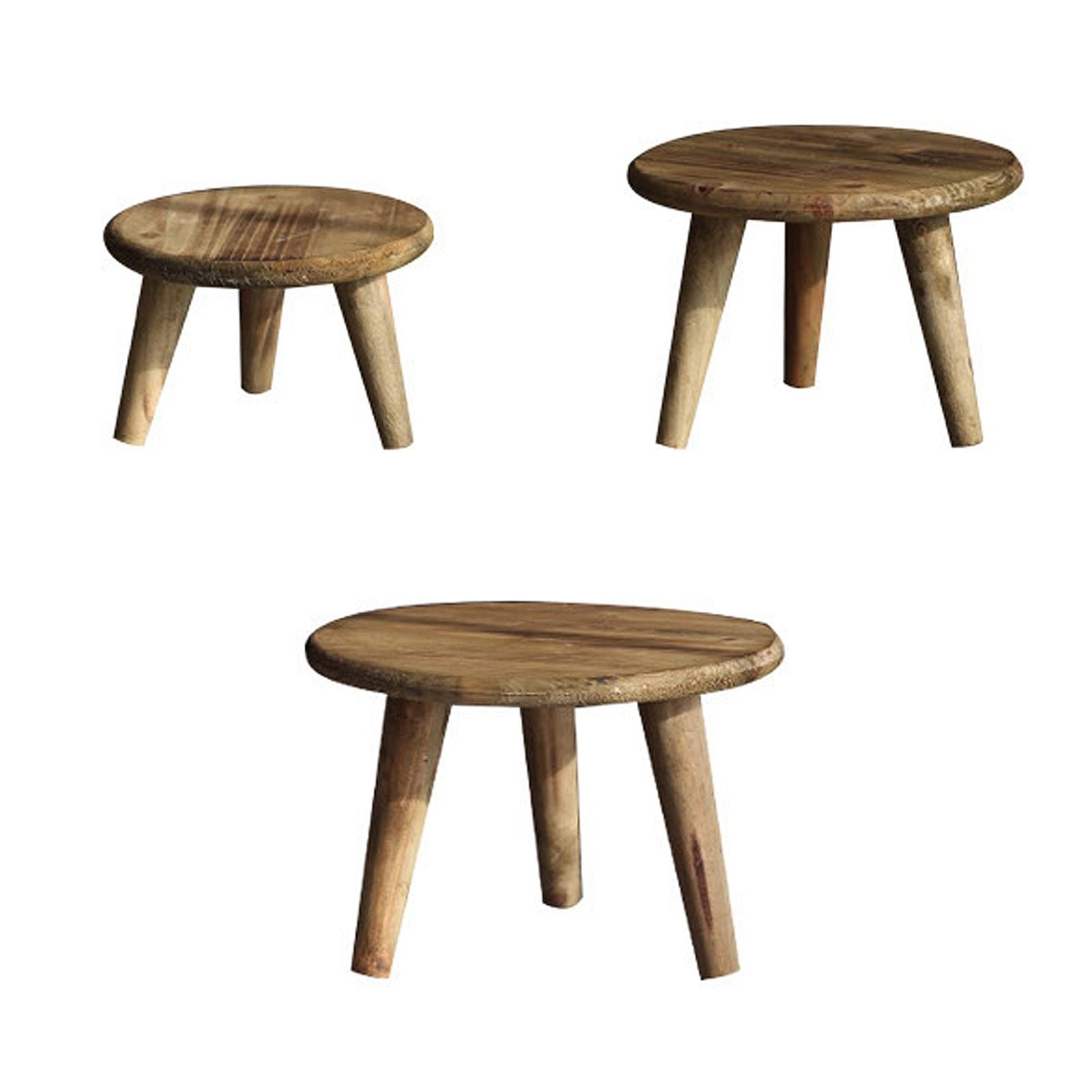 Desktop Decorative Storage Stool Balcony Flower Rack Wooden Flower Pot Stand Garden Ornaments Sundry Shooting Props