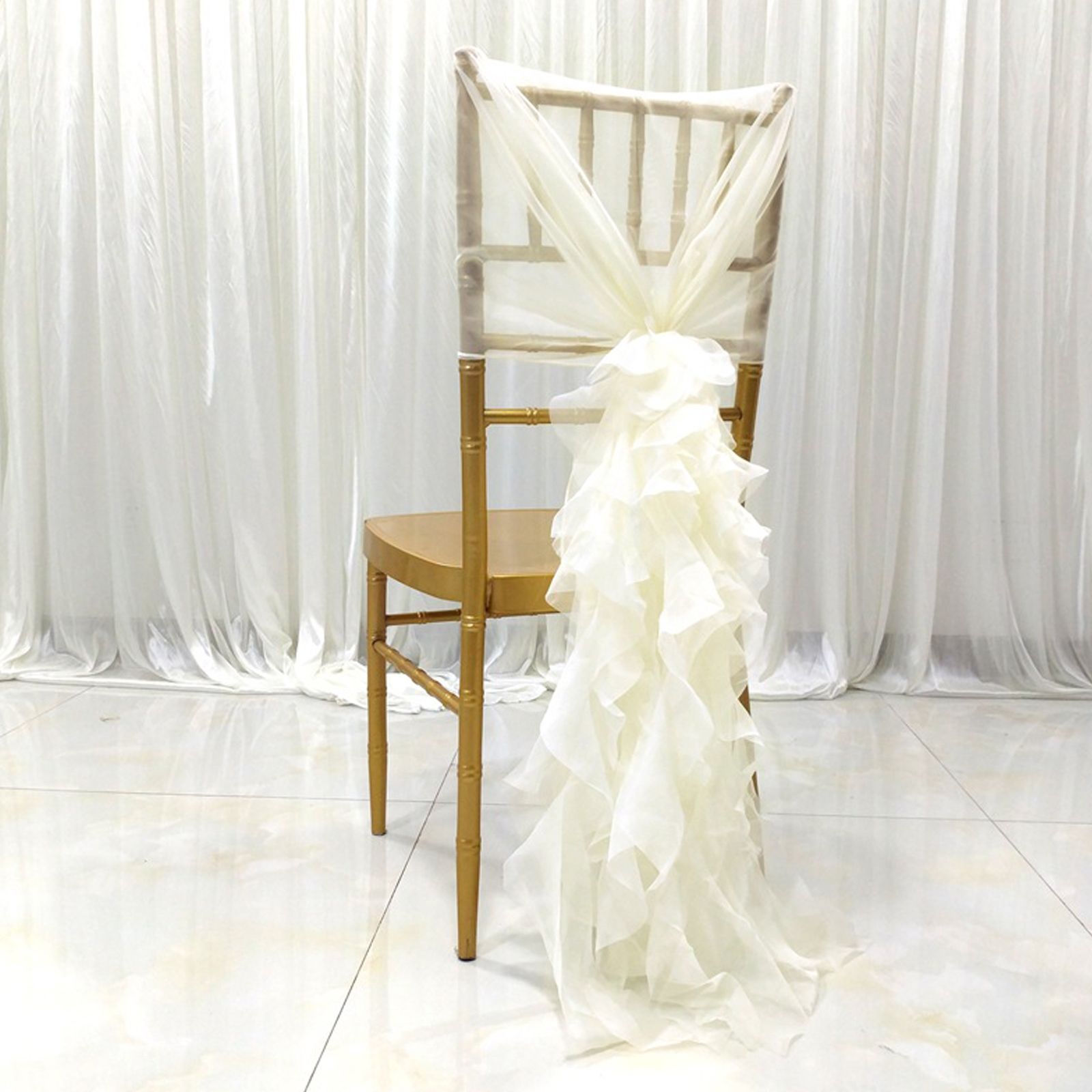 Outdoor Wedding Chair Back Decoration Chair Back Flower European Wedding Decoration Chair Back Long Yarn