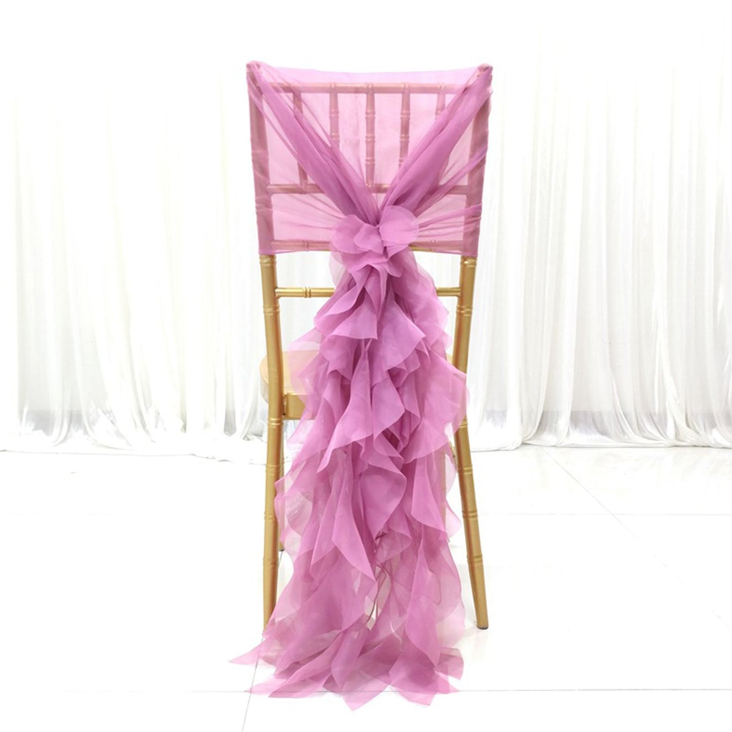 Outdoor Wedding Chair Back Decoration Chair Back Flower European Wedding Decoration Chair Back Long Yarn