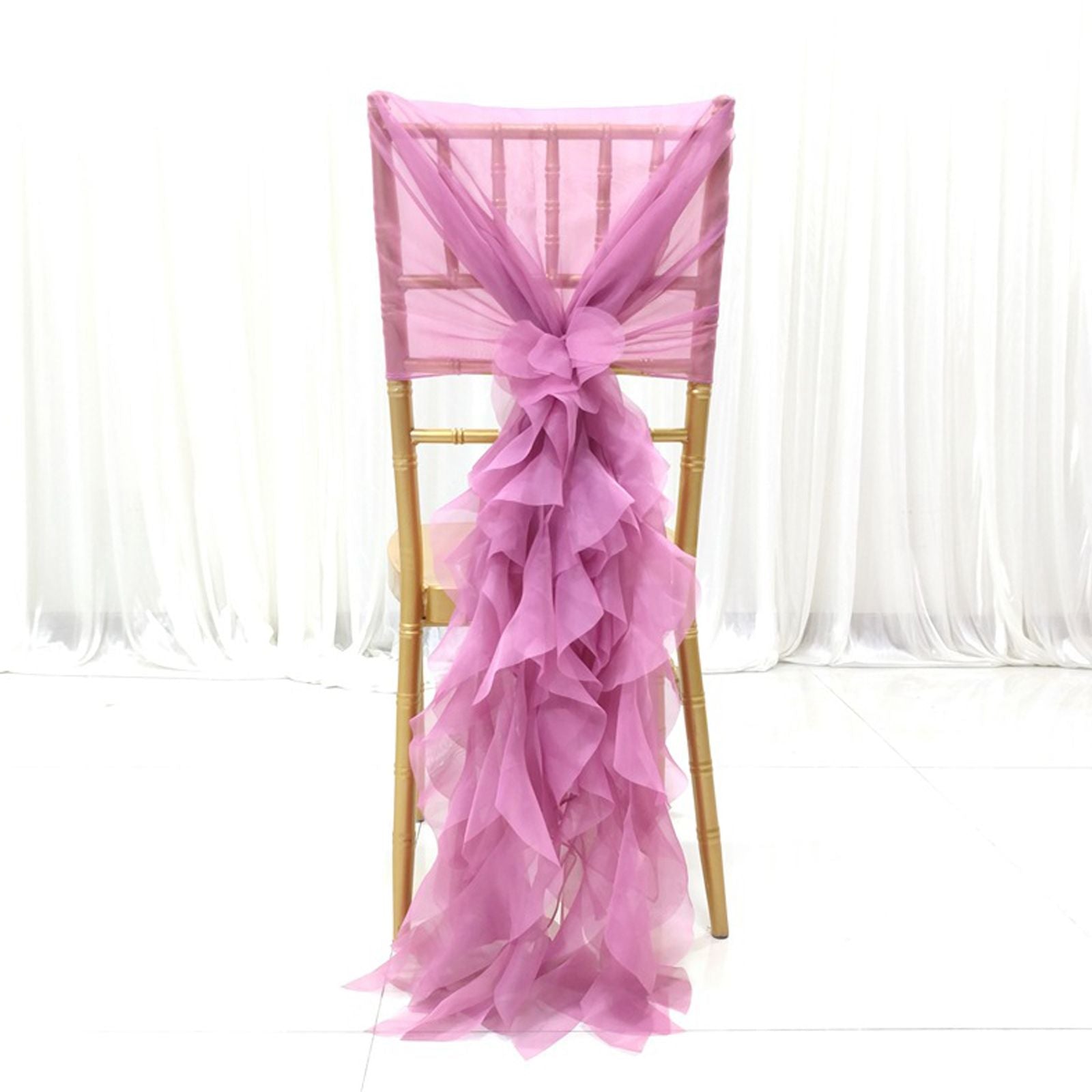 Outdoor Wedding Chair Back Decoration Chair Back Flower European Wedding Decoration Chair Back Long Yarn