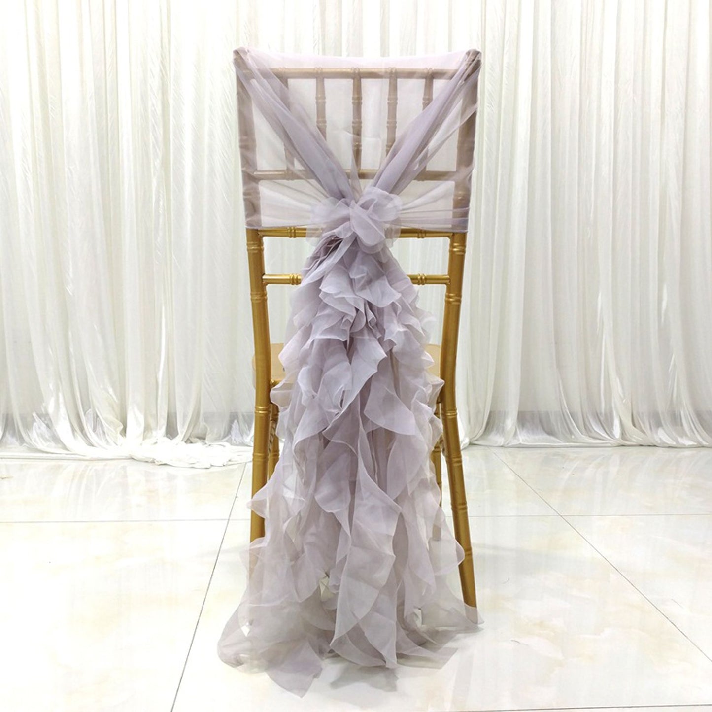 Outdoor Wedding Chair Back Decoration Chair Back Flower European Wedding Decoration Chair Back Long Yarn