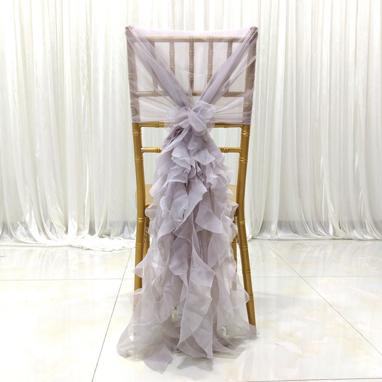 Outdoor Wedding Chair Back Decoration Chair Back Flower European Wedding Decoration Chair Back Long Yarn