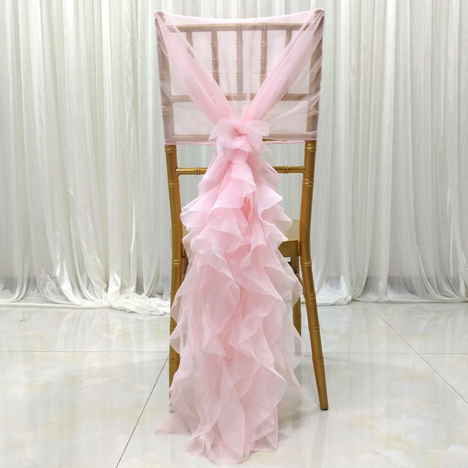 Outdoor Wedding Chair Back Decoration Chair Back Flower European Wedding Decoration Chair Back Long Yarn