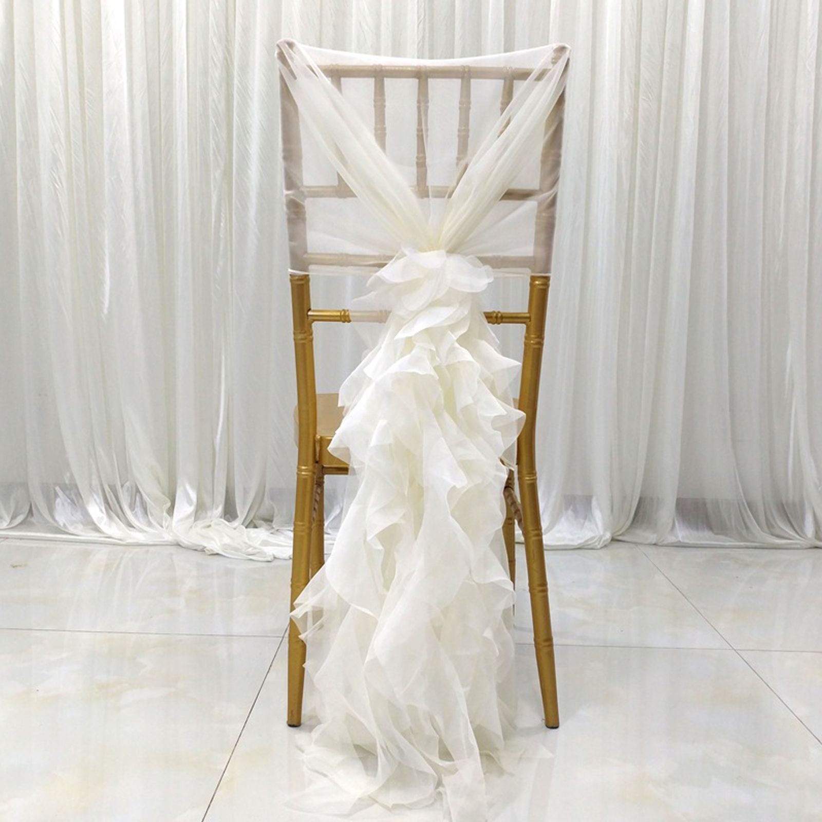Outdoor Wedding Chair Back Decoration Chair Back Flower European Wedding Decoration Chair Back Long Yarn