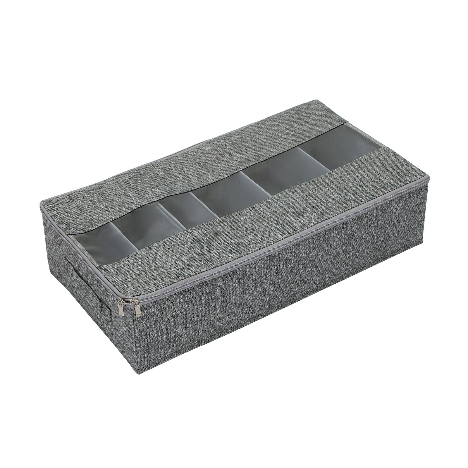 Washable Cotton Linen Six Grid Shoe Box