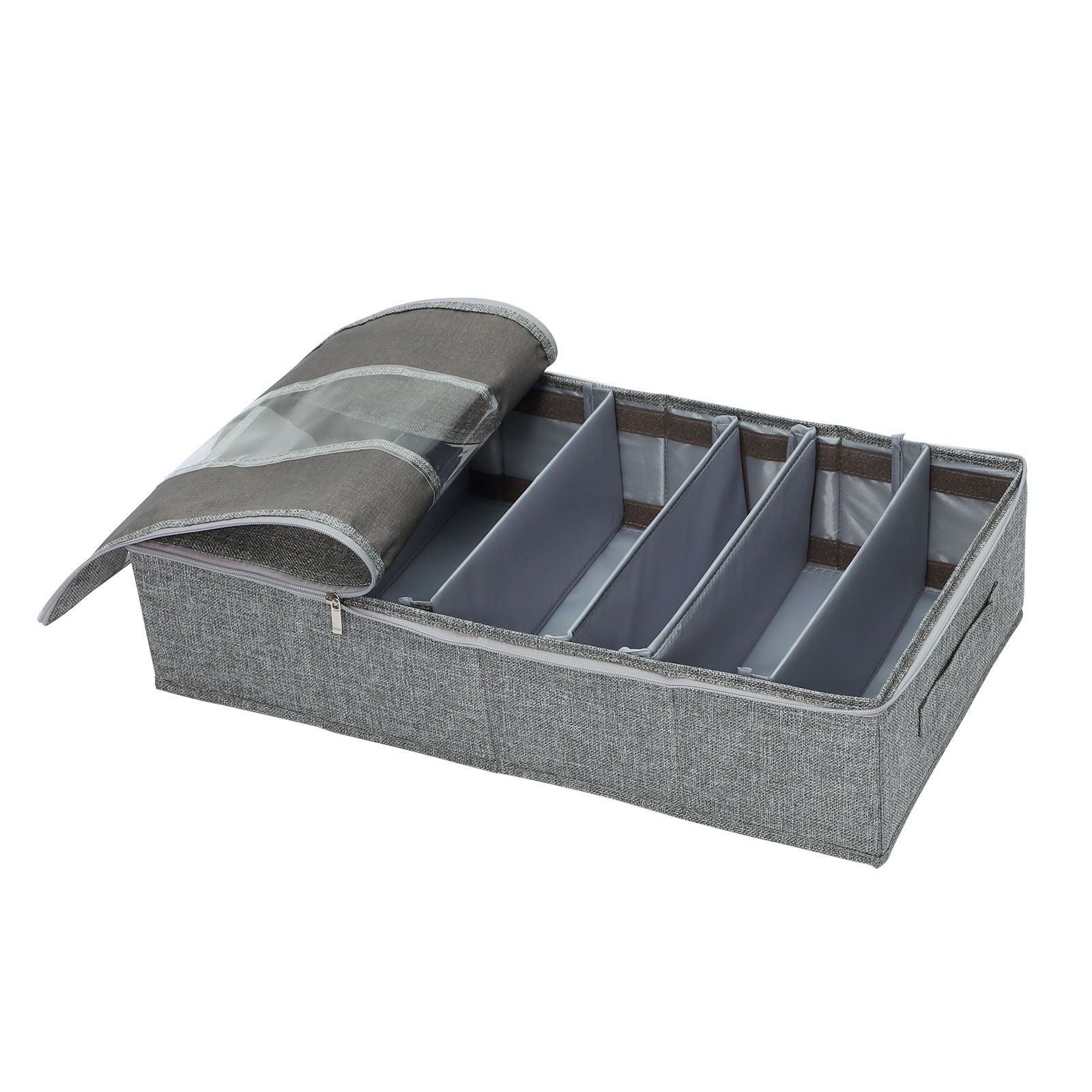 Washable Cotton Linen Six Grid Shoe Box