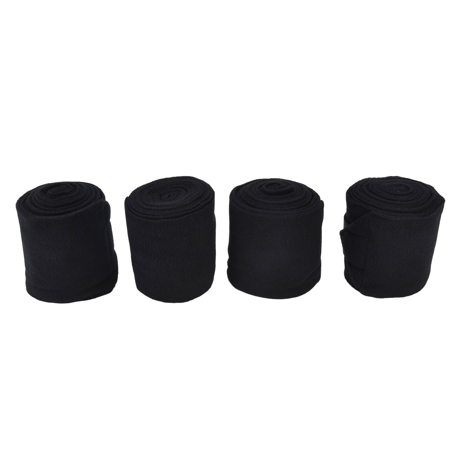 4Pcs Horse Leg Warp Self Adhesive Breathable Wear Resistant Animal Leg Bandage for Cows Horses Black