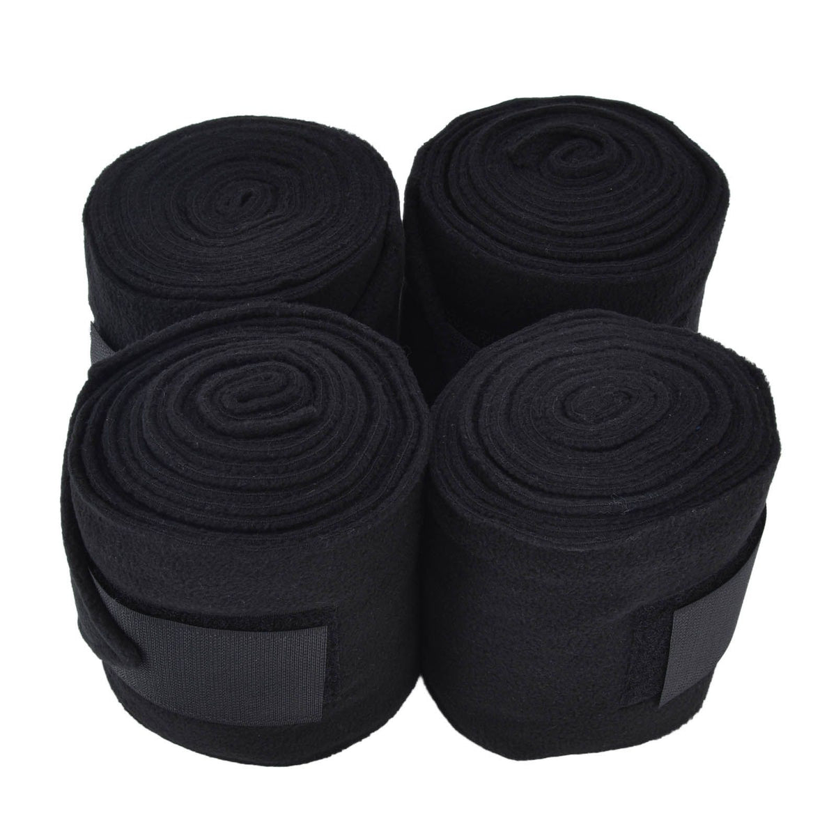 4Pcs Horse Leg Warp Self Adhesive Breathable Wear Resistant, Black
