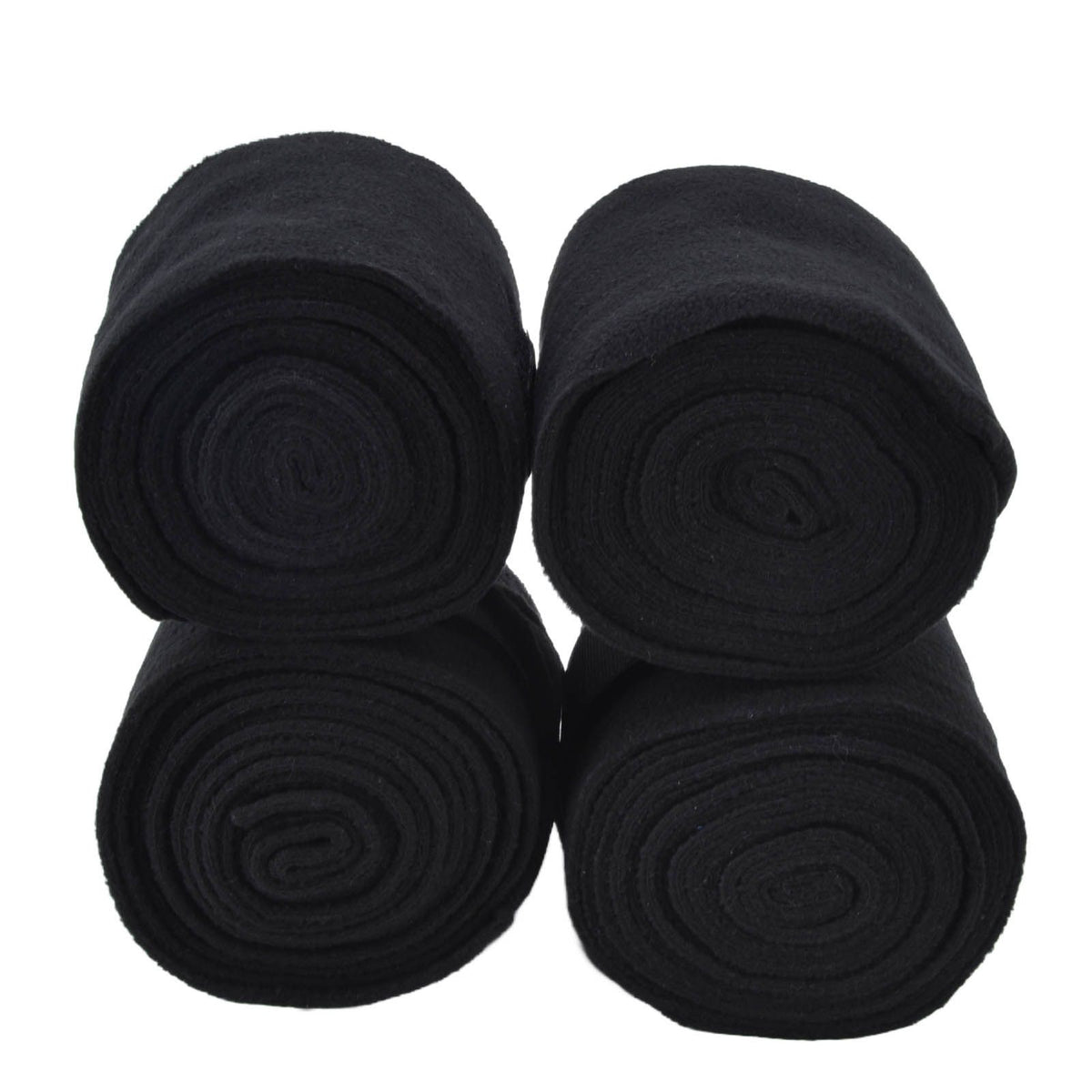 4Pcs Horse Leg Warp Self Adhesive Breathable Wear Resistant, Black