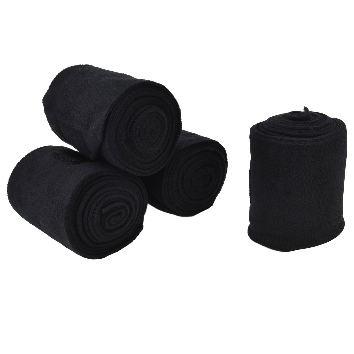 4Pcs Horse Leg Warp Self Adhesive Breathable Wear Resistant Animal Leg Bandage for Cows Horses Black