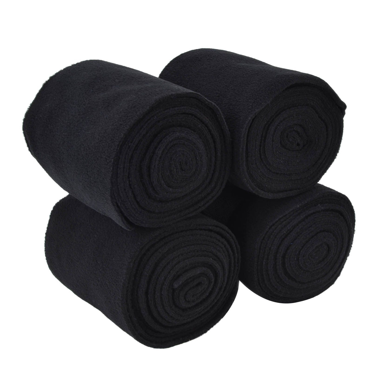 4Pcs Horse Leg Warp Self Adhesive Breathable Wear Resistant, Black