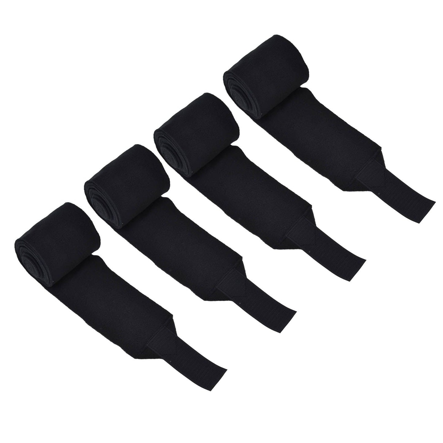 4Pcs Horse Leg Warp Self Adhesive Breathable Wear Resistant Animal Leg Bandage for Cows Horses Black