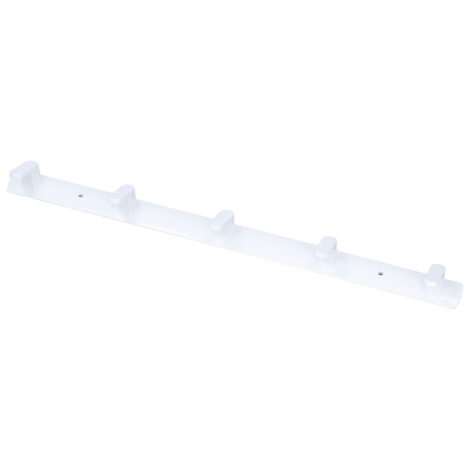 Wall Mounted Coat Rack Modern Stylish Coat Hanger Rack with 5 Hooks for Bathroom Living Room White