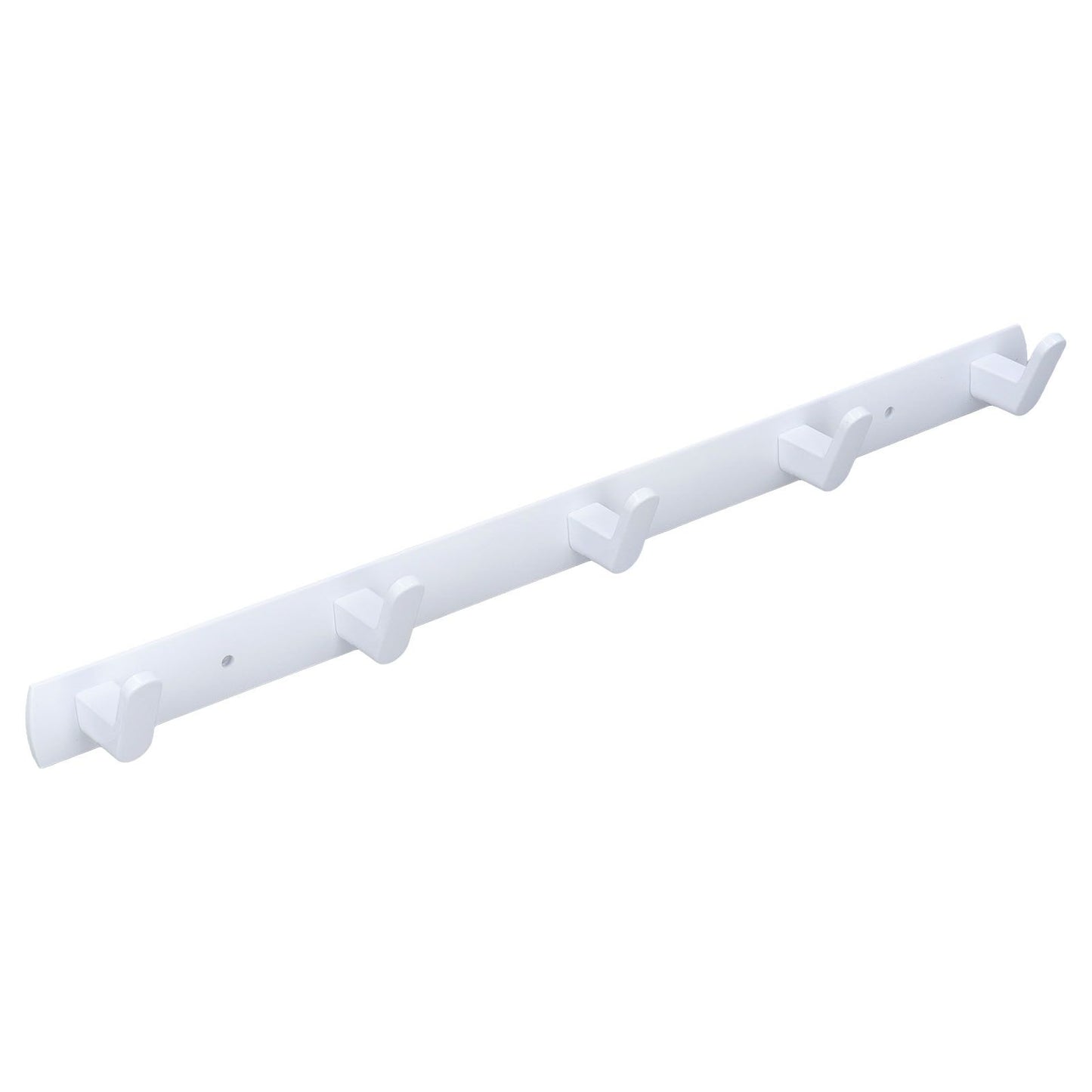 Wall Mounted Coat Rack Modern Stylish Coat Hanger Rack with 5 Hooks for Bathroom Living Room White