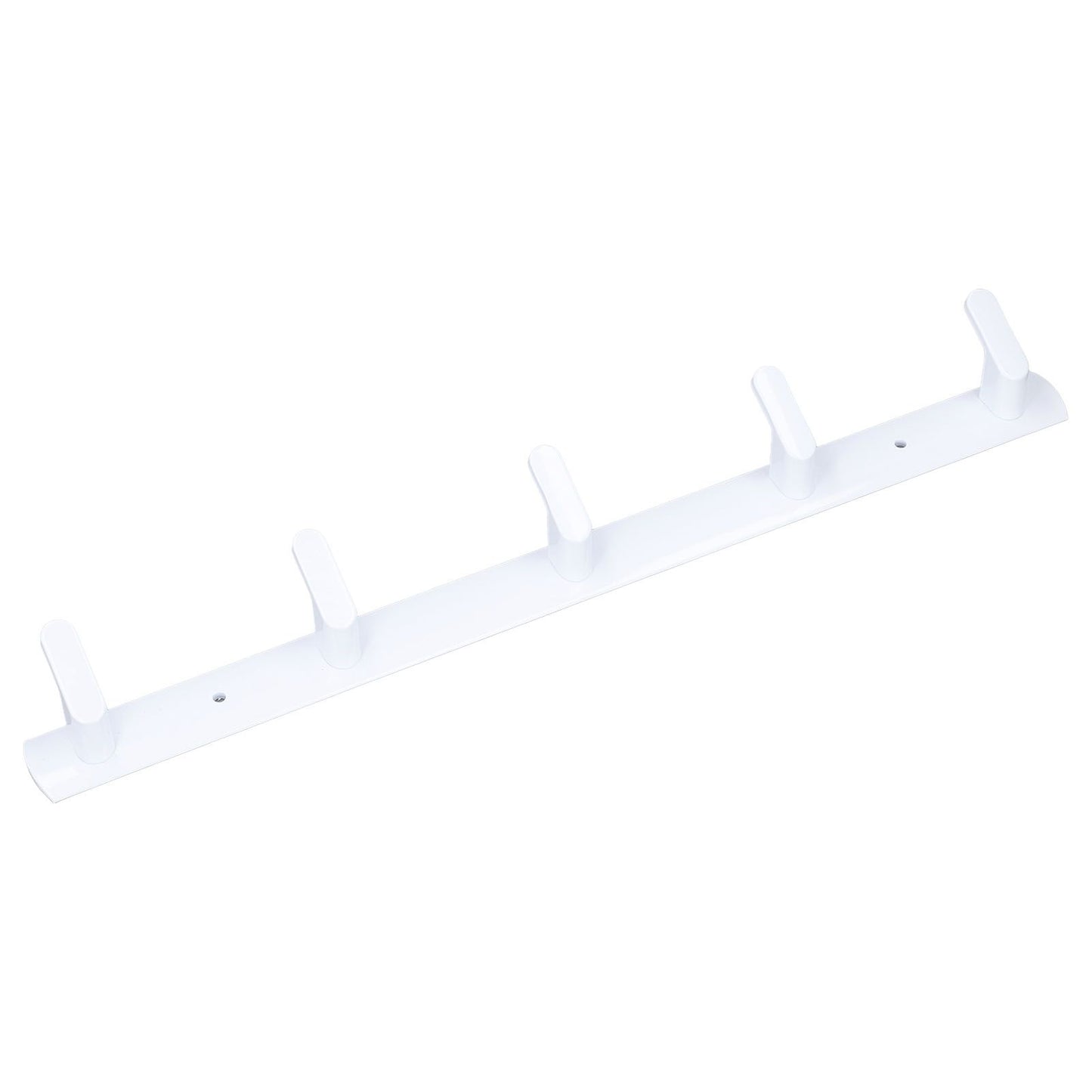 Wall Mounted Coat Rack Modern Stylish Coat Hanger Rack with 5 Hooks for Bathroom Living Room White