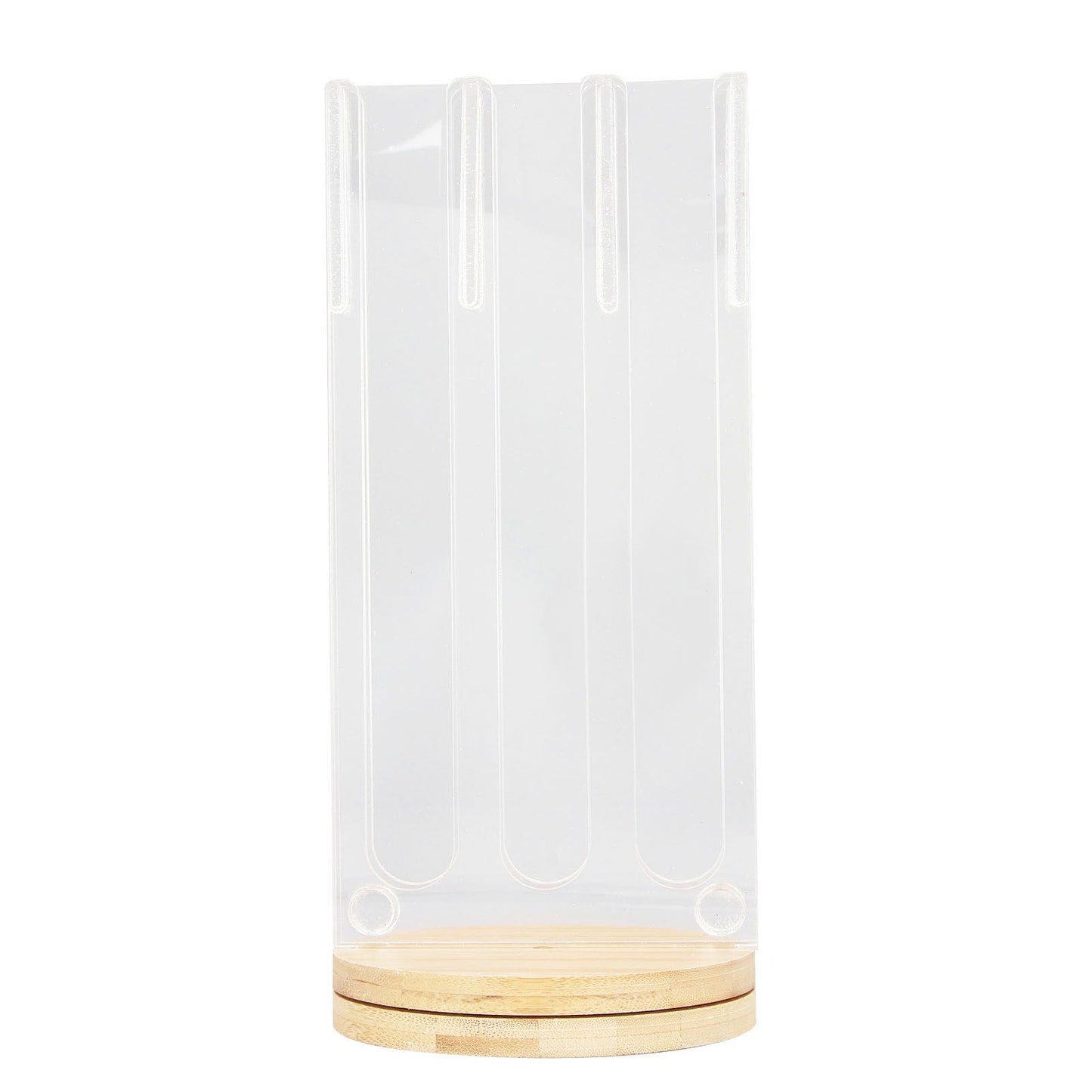 Coffee Capsule Holder Acrylic Bamboo Wood 48 Holes Rotatable Pod Rack Stand for Home