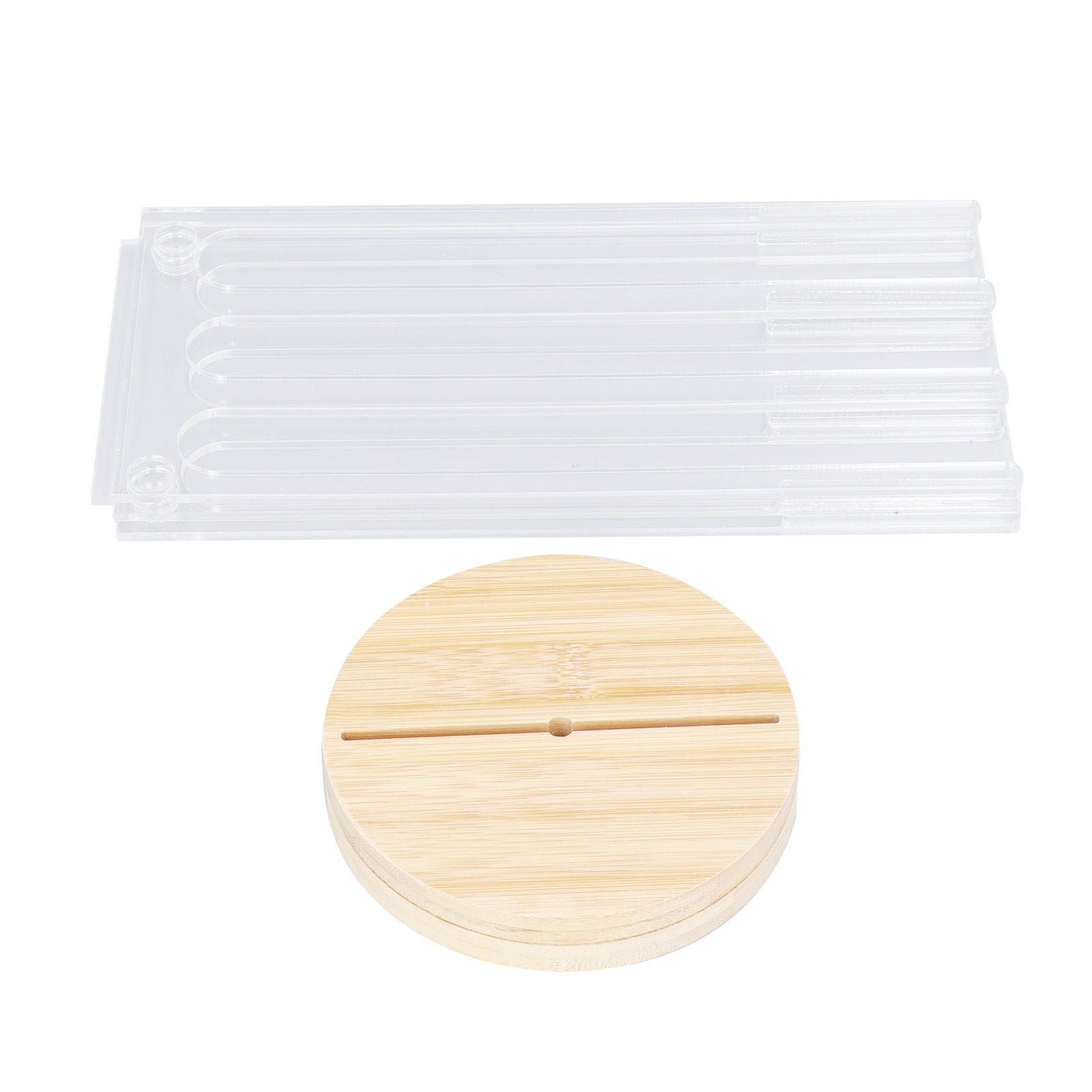 Coffee Capsule Holder Acrylic Bamboo Wood 48 Holes Rotatable Pod Rack Stand for Home