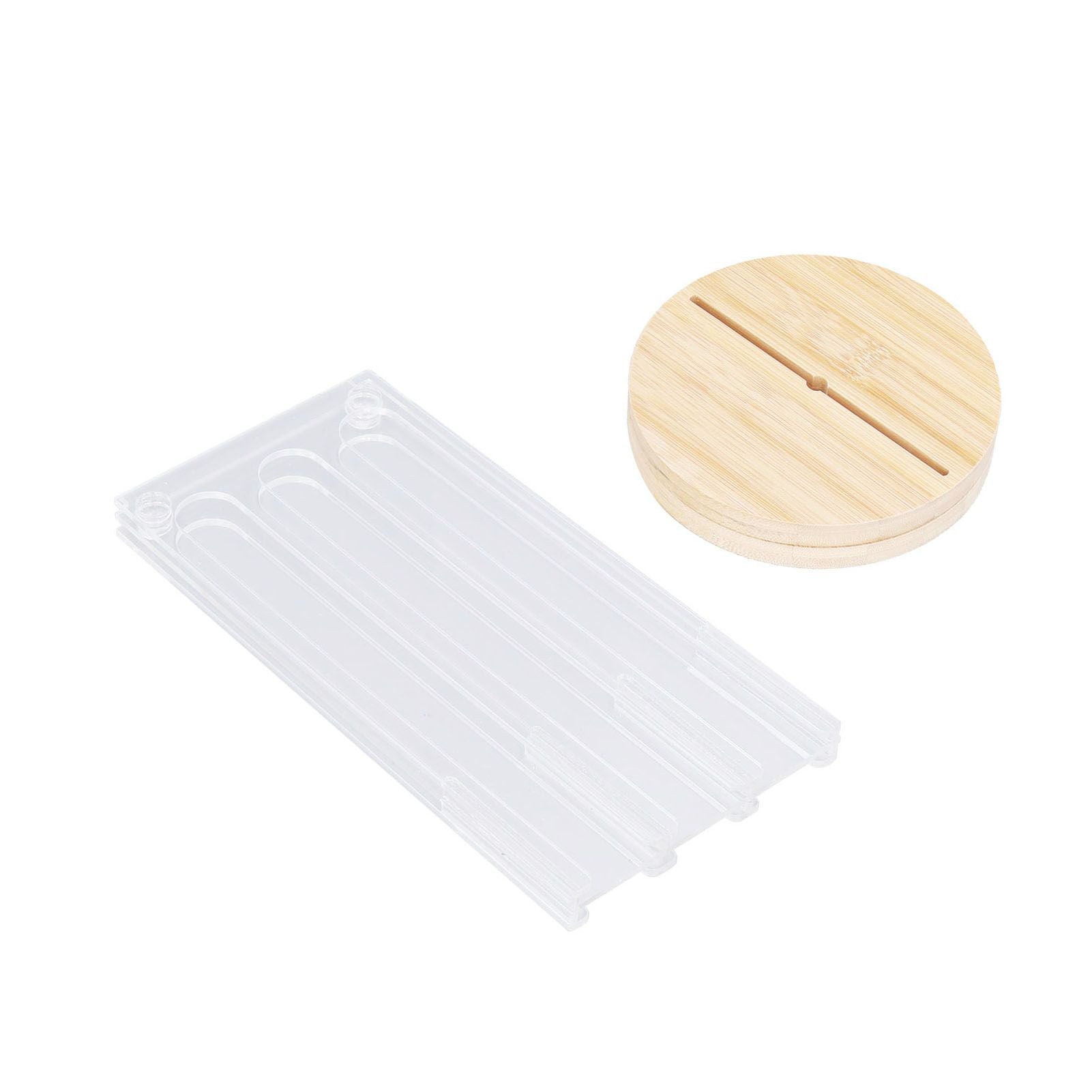 Coffee Capsule Holder Acrylic Bamboo Wood 48 Holes Rotatable Pod Rack Stand for Home