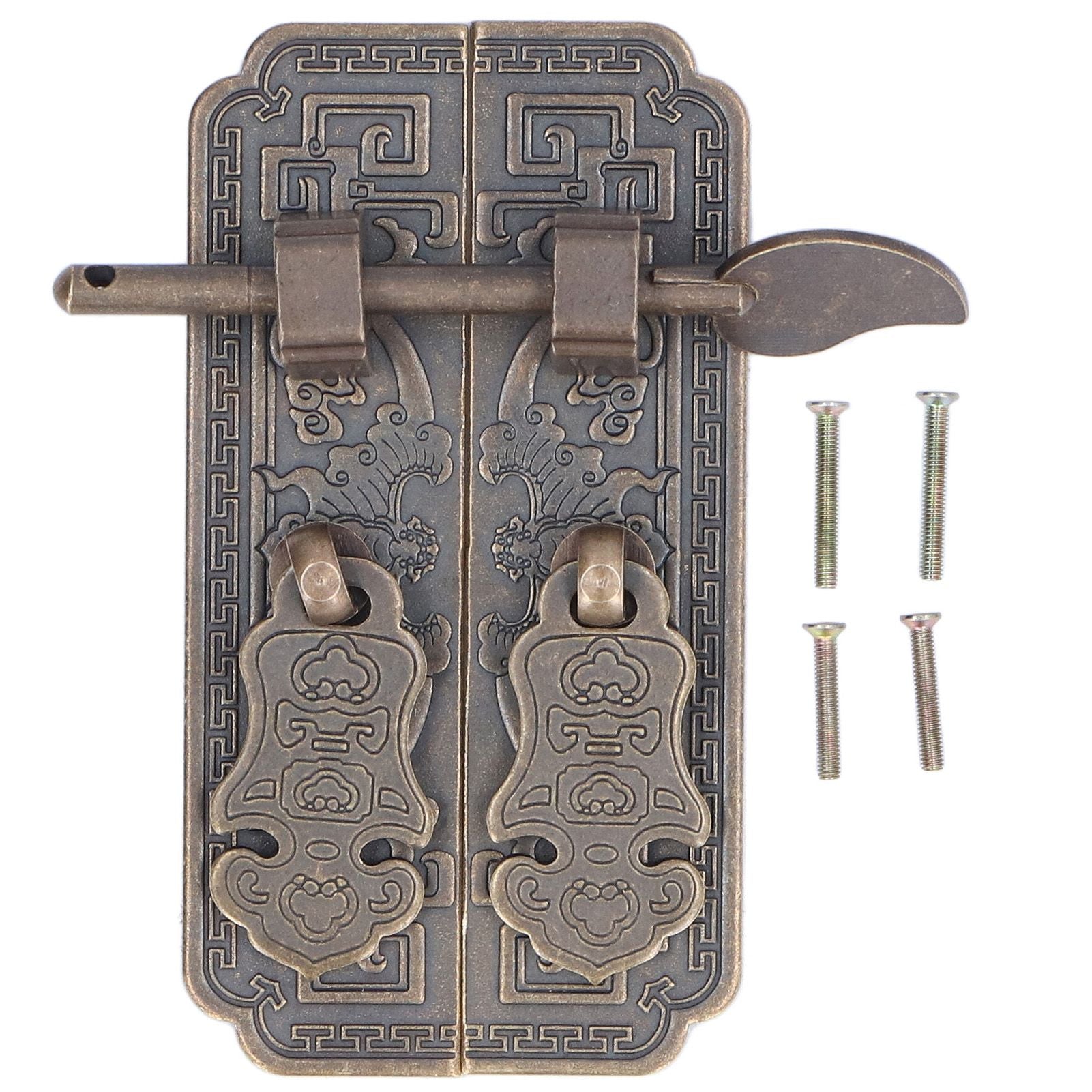 Cabinet Faceplate Brass Material Bronze Auspicious Bat Pattern Retro Chinese Cabinet Handles for Wardrobes