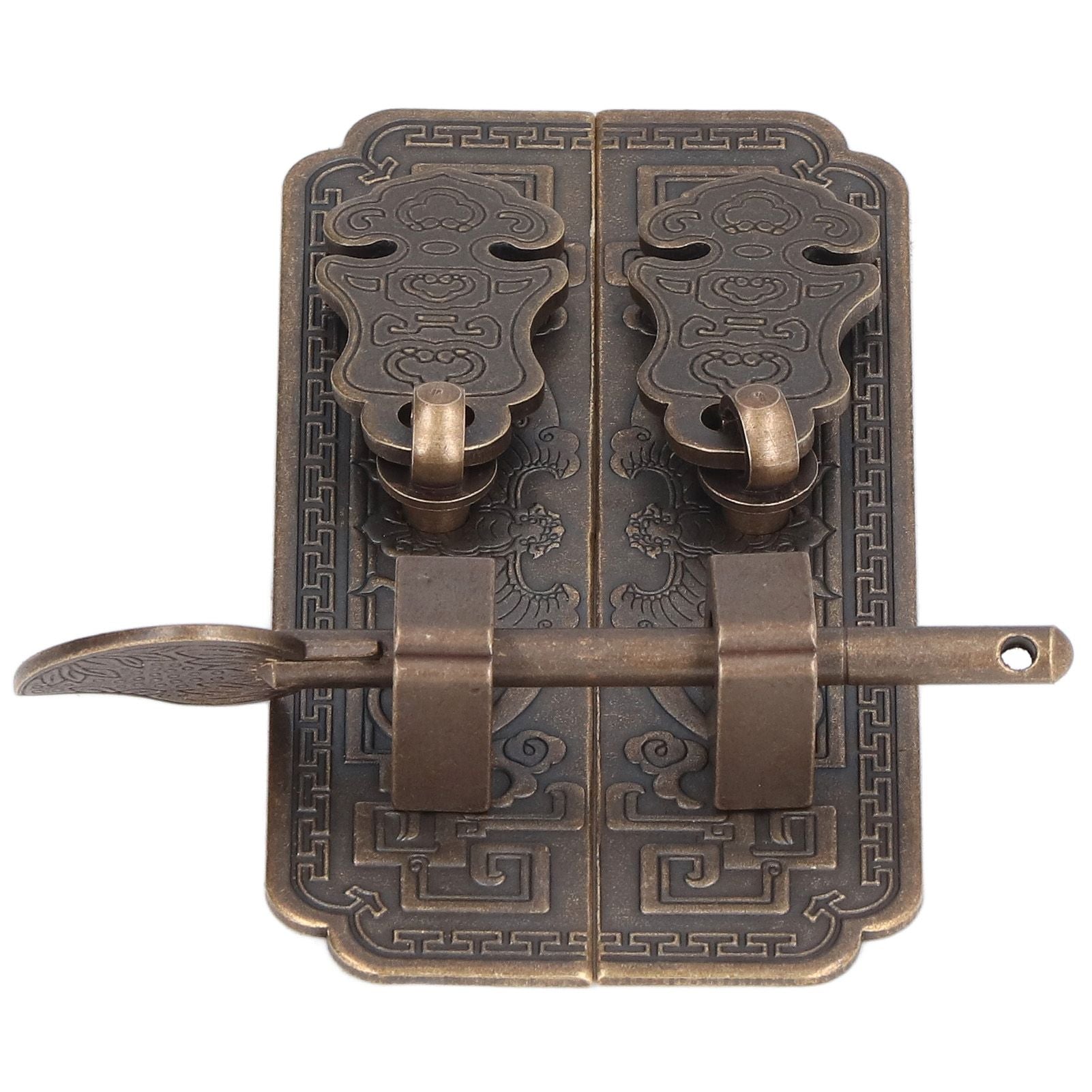 Cabinet Faceplate Brass Material Bronze Auspicious Bat Pattern Retro Chinese Cabinet Handles for Wardrobes