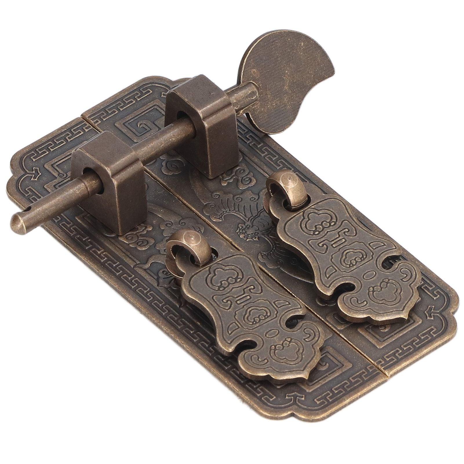 Cabinet Faceplate Brass Material Bronze Auspicious Bat Pattern Retro Chinese Cabinet Handles for Wardrobes