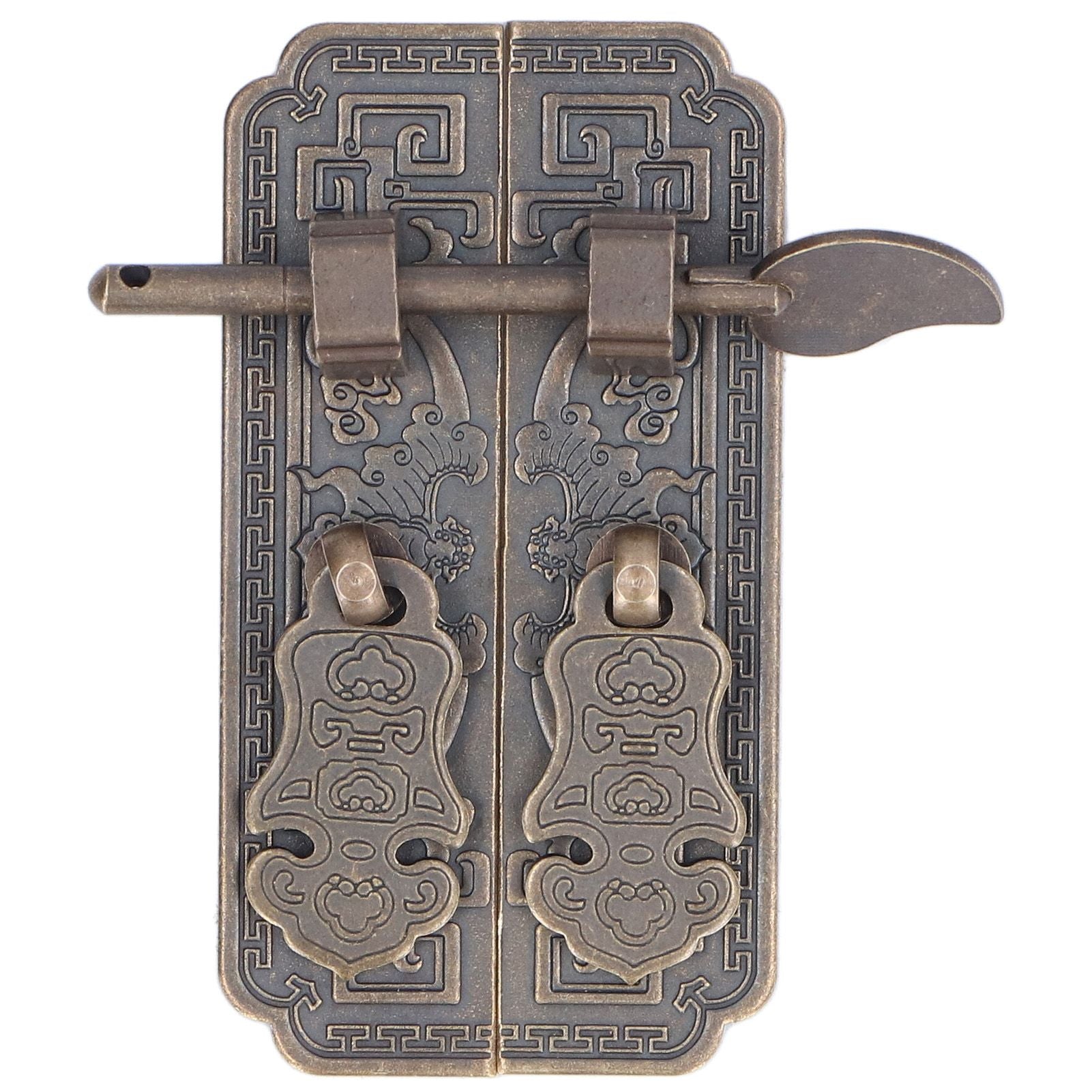 Cabinet Faceplate Brass Material Bronze Auspicious Bat Pattern Retro Chinese Cabinet Handles for Wardrobes